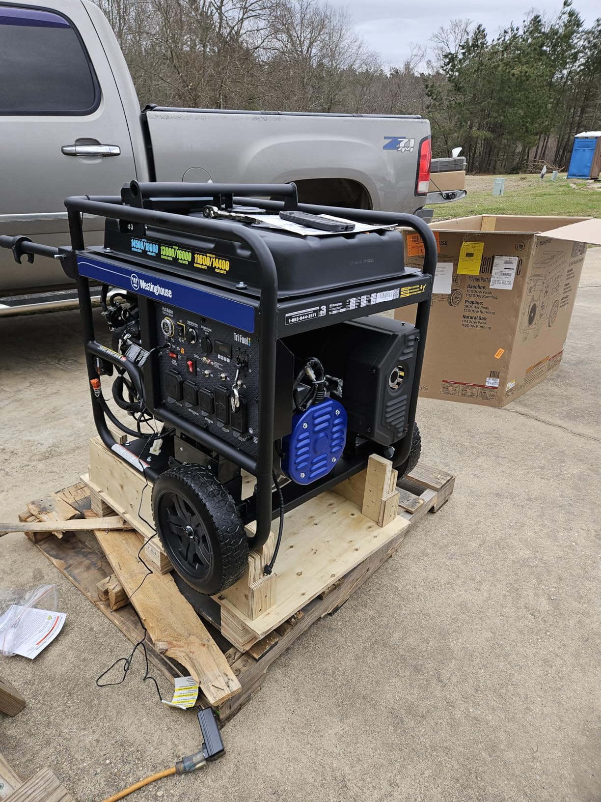 Westinghouse 18000 Peak Watt Tri-Fuel Home Backup Portable Generator, Remote Electric Start, Transfer Switch Ready, Gas, Propane, and Natural Gas Powered, CO Sensor customer photo 1