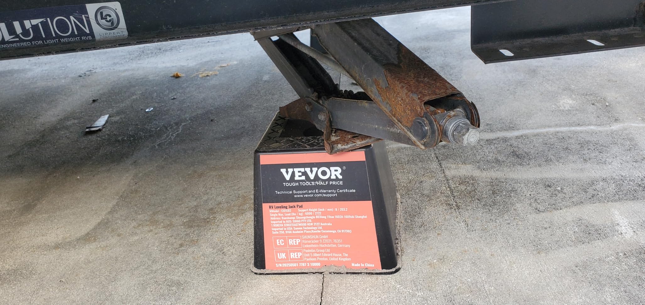 VEVOR Trailer Jack Block, 6000 lbs Capacity per RV Leveling Block, Polypropylene RV Camper Stabilizer Blocks, 4-Pack customer photo 1