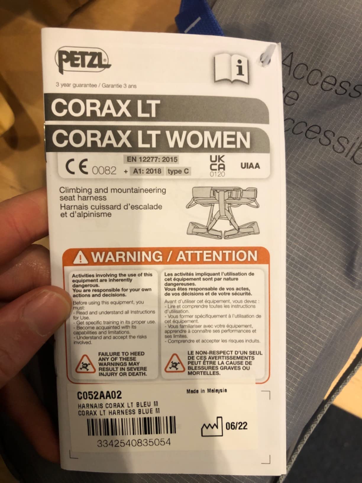 PETZL CORAX LT Unisex Harness - Comfortable, Durable, and Versatile Rock Climbing Harness customer photo 1