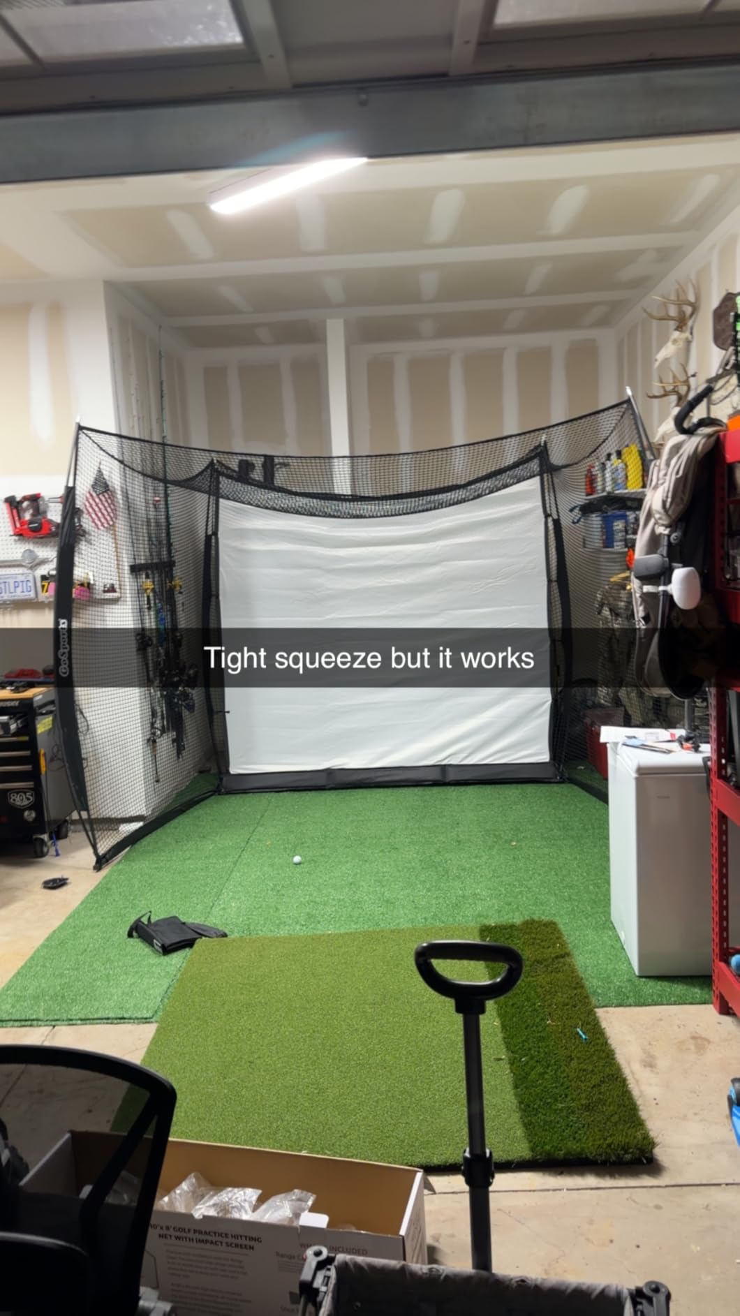 GoSports Range Cage 10 ft x 8 ft Golf Net Cage - Indoor & Outdoor Golf Practice Net for Full Swing Training and Home Golf Simulator Setups customer photo 1