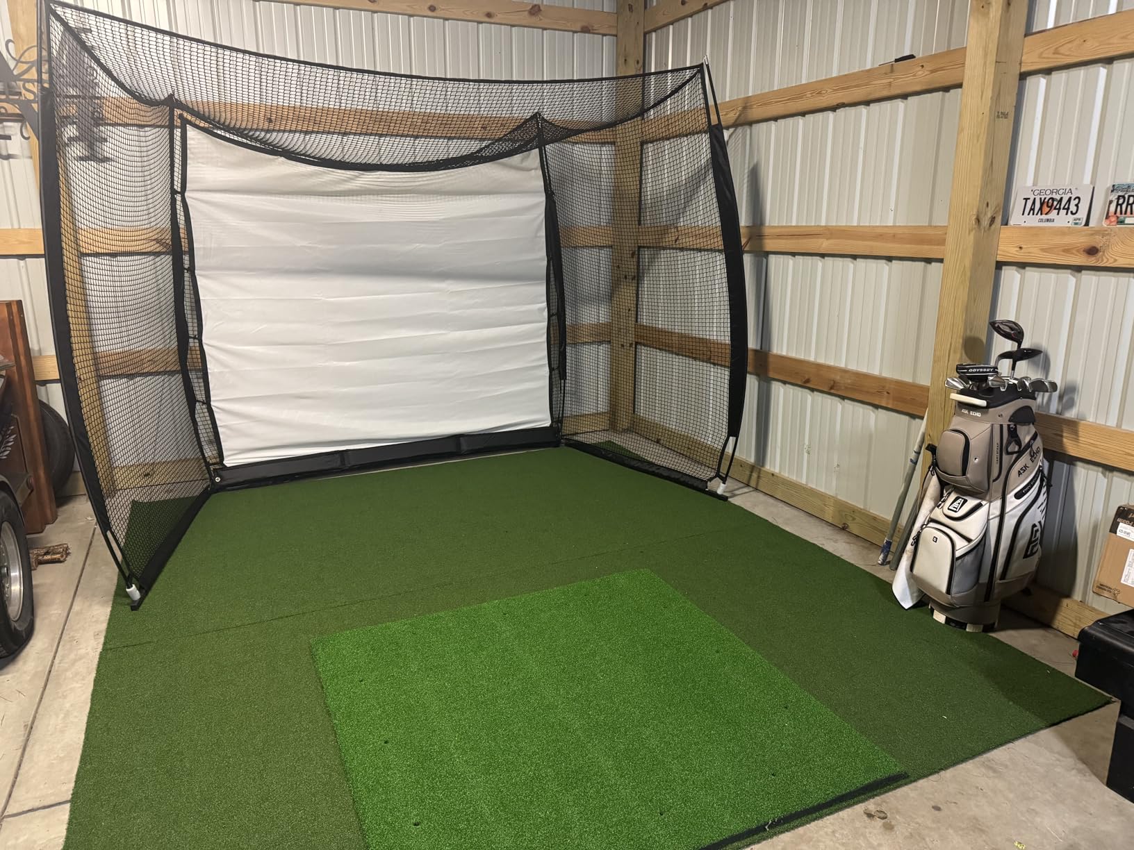 GoSports Range Cage 10 ft x 8 ft Golf Net Cage - Indoor & Outdoor Golf Practice Net for Full Swing Training and Home Golf Simulator Setups customer photo 2