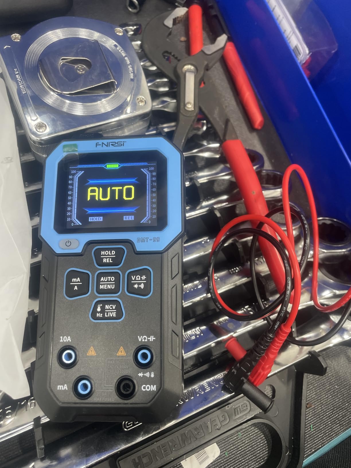 FNIRSI DMT-99 Digital Multimeter 9999 Counts TRMS, Rechargeable Auto-Ranging Volt Meter with Recording and Monitoring Data Mode, Resistance, Capacitance, Diode, Frequency, NCV, Current Voltage Tester customer photo 1