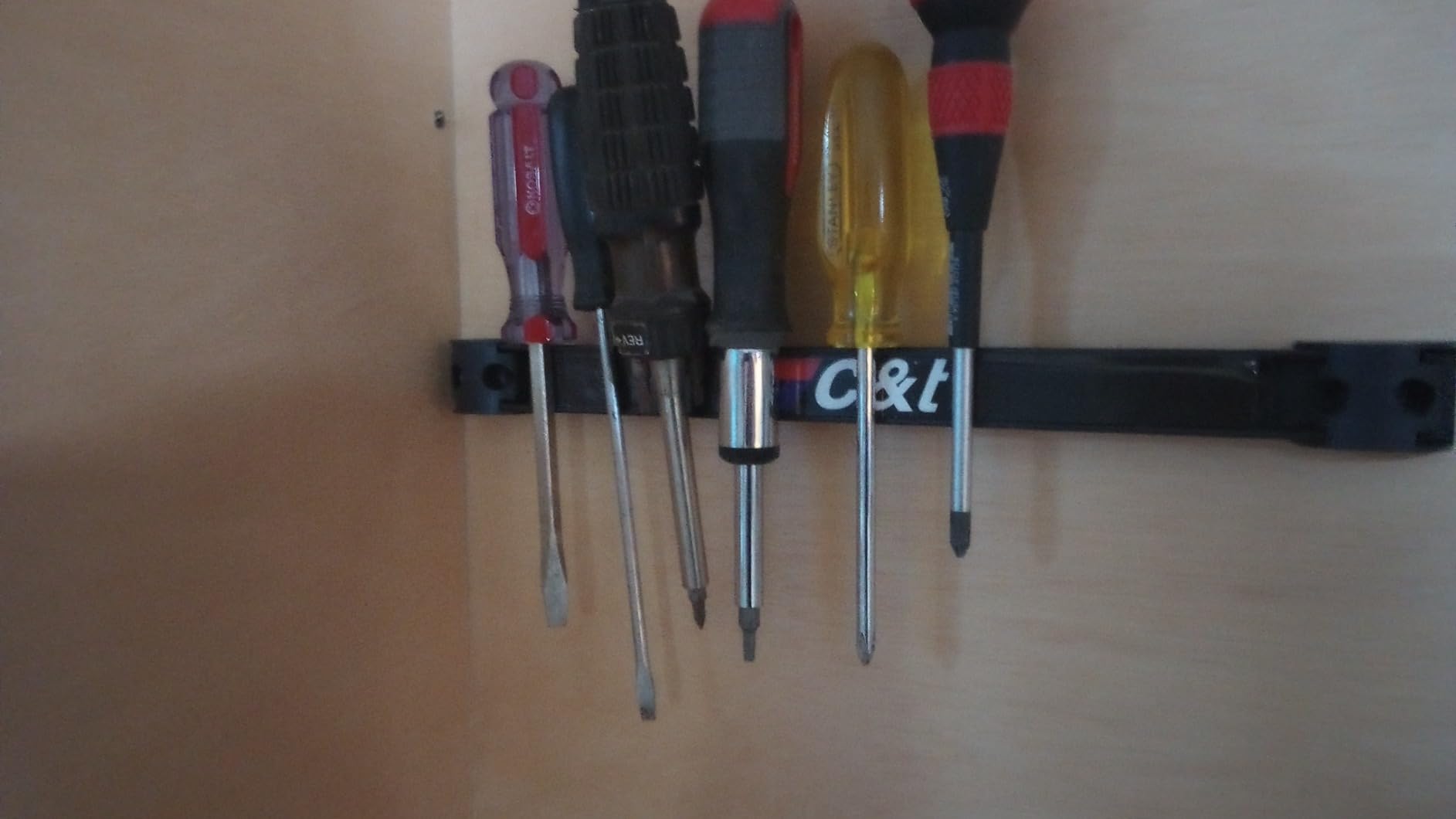 Magnetic Storage Organizer Tool Holder, Magnetic Tool Holder Strip, 6-Pack Magnetic Tool Bar,1-Pack Wrist Magnetic Holder for Garage,Shop and Kitchen | Garage Wall Mount Rack- Mounting Screws Included customer photo 2