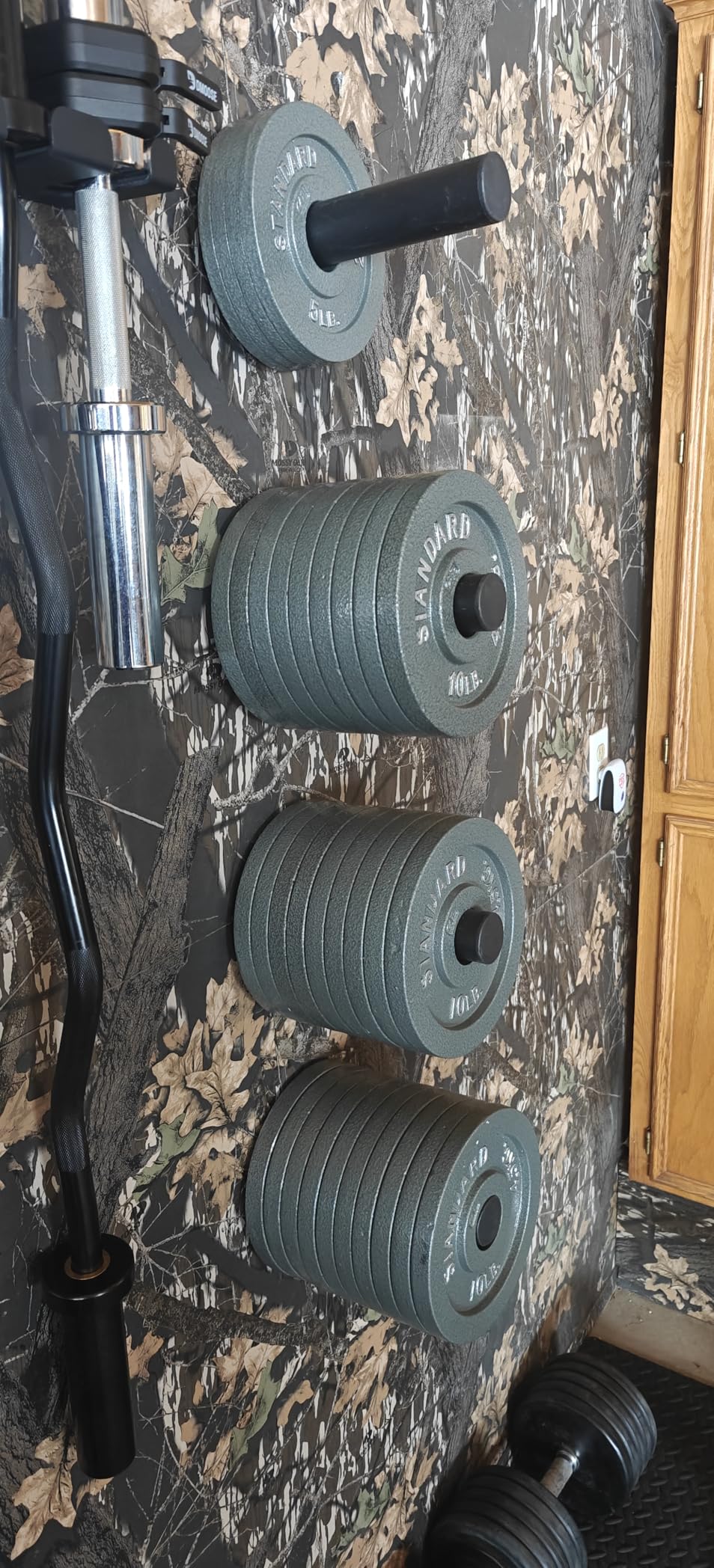 Wall Mounted Weight Plate Holder, Weight Rack Storage for 2