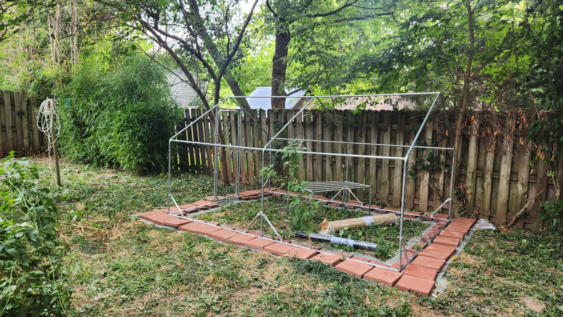 Quictent Large Metal Chicken Coop Run for 30+ Poultry with Side Hardware Cloth & Waterproof Cover, Advanced Series Outdoor Walk-in Cage Hen Duck Rabbit Dog Pen Yard Farm House, 18x9x6.6FT customer photo 2