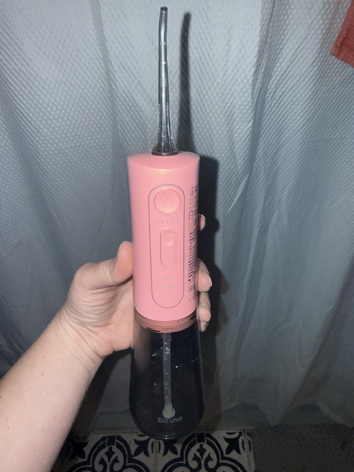 Bitvae C6 Water Dental Flosser for Teeth, Cordless Flosser for Travel with 6 Jet Tips, 3 Modes 5 intensities, IPX7 Waterproof Portable & Rechargeable Oral Irrigator Cleaner, Black customer photo 2