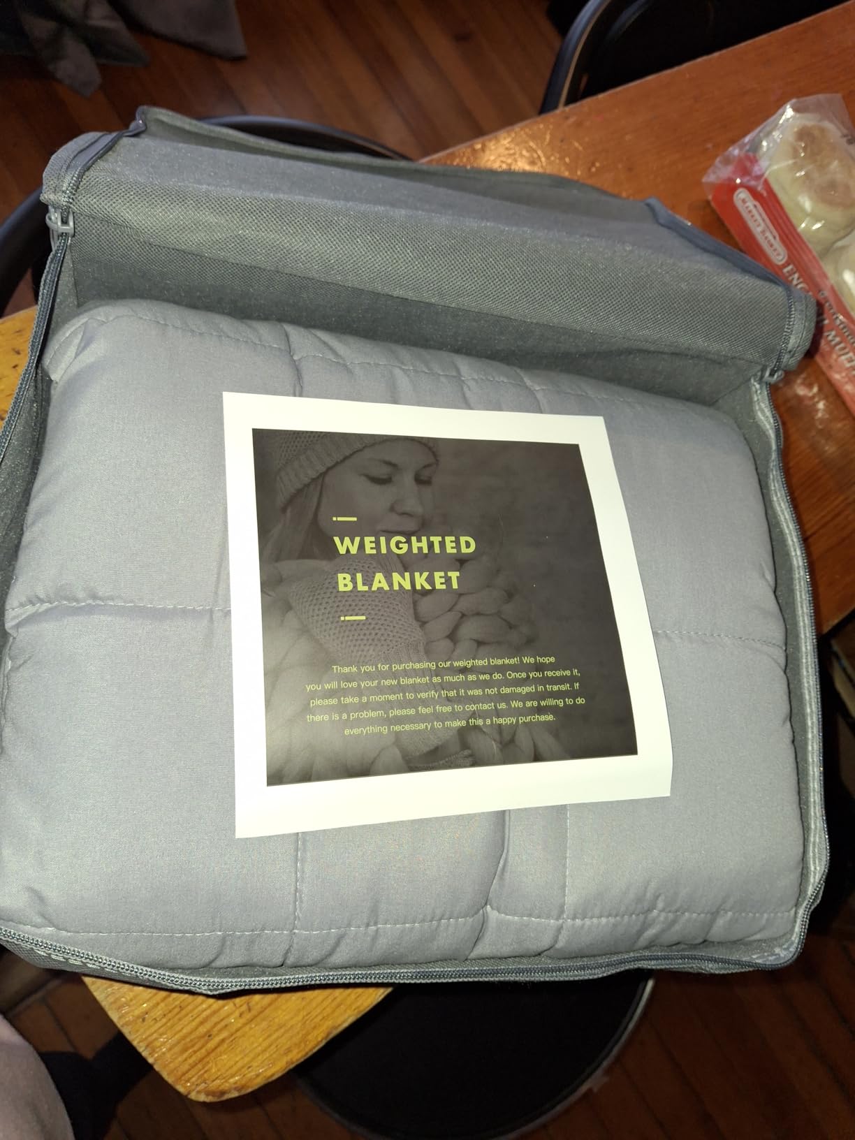 Topblan Weighted Blanket for Adults 12lbs, Soft Cooling Breathable Weighted Throw for Sleeping, Washable Heavy Blanket with Glass Beads for Winter, Sofa Bed, 48