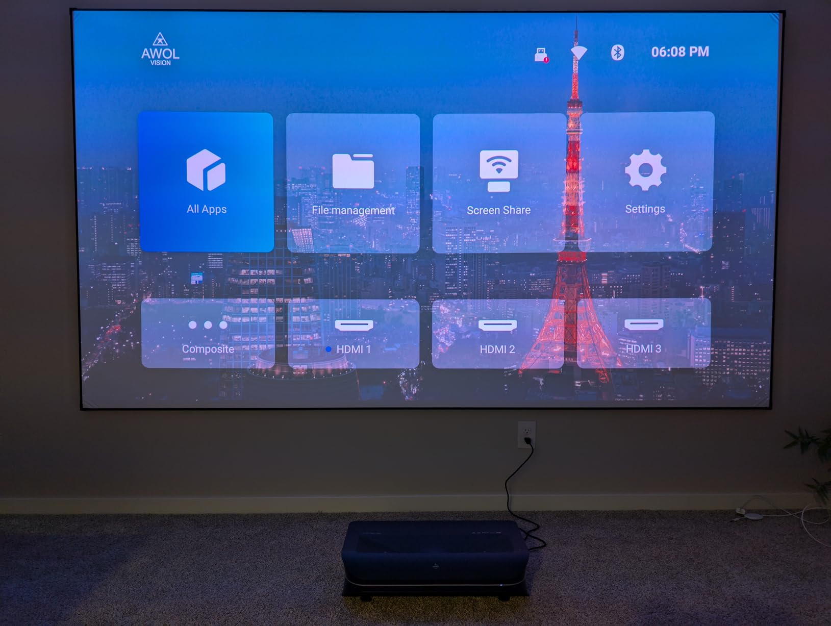 AWOL VISION LTV-3000 Pro 4K 3D Ultra Short Throw Triple Laser Projector, Dolby Vision & Atmos, HDR10+, 150