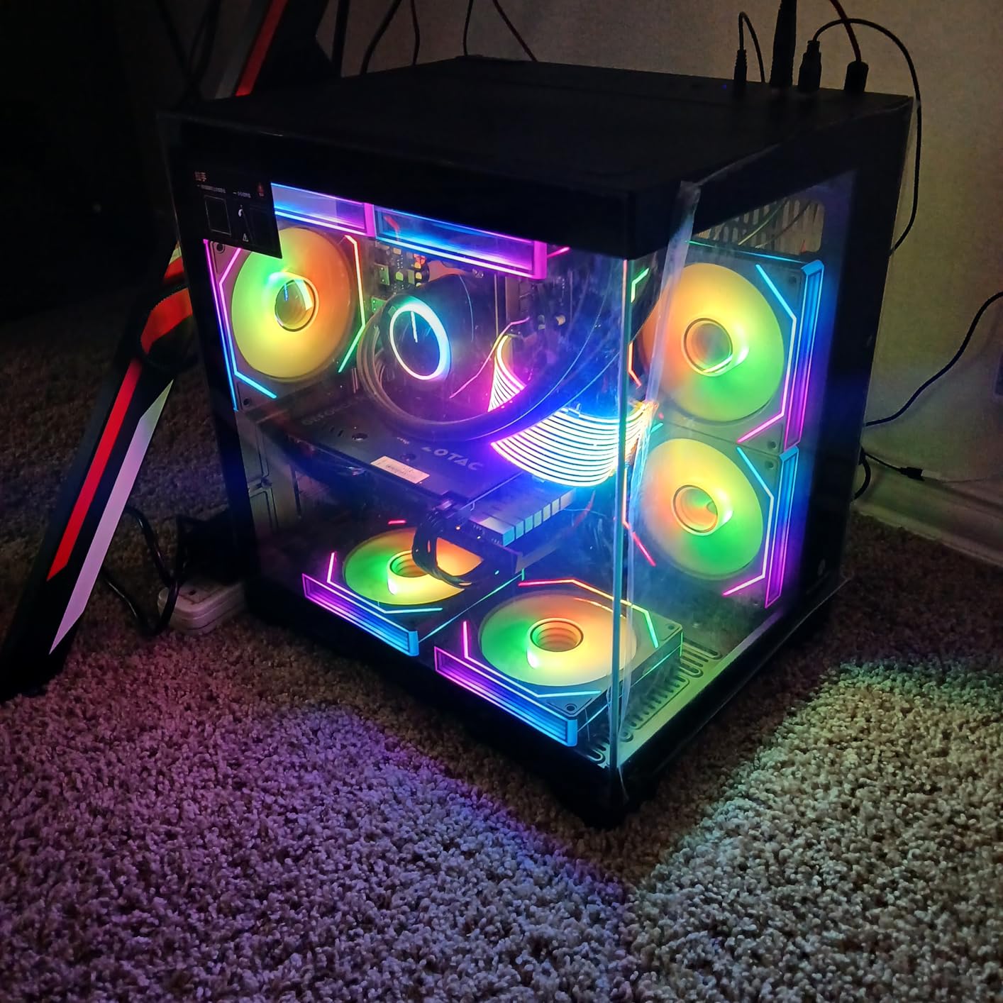 Gaming PC Desktop -AMD Ryzen 7 5700X 3.4 GHz -GeForce RTX 5060 8GB -32GB DDR4 RAM -1TB PCIe SSD -240mm AIO Water Cooled -WiFi & BT -Windows 11 RGB Prebuilt Tower Computer for Gamers-White customer photo 2