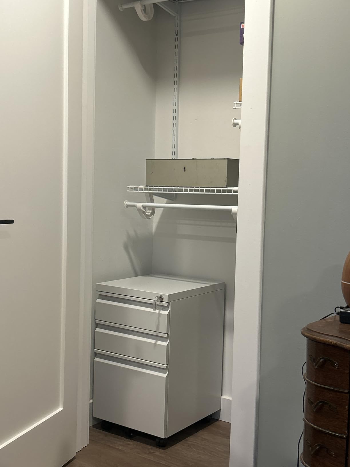 Letaya Mobile File Cabinet with Lock, 2 Drawer Under Desk Metal Rolling Filing Cabinets for Home Office Organizer Letters/Legal/A4 (Fully Assembled-Black) customer photo 2