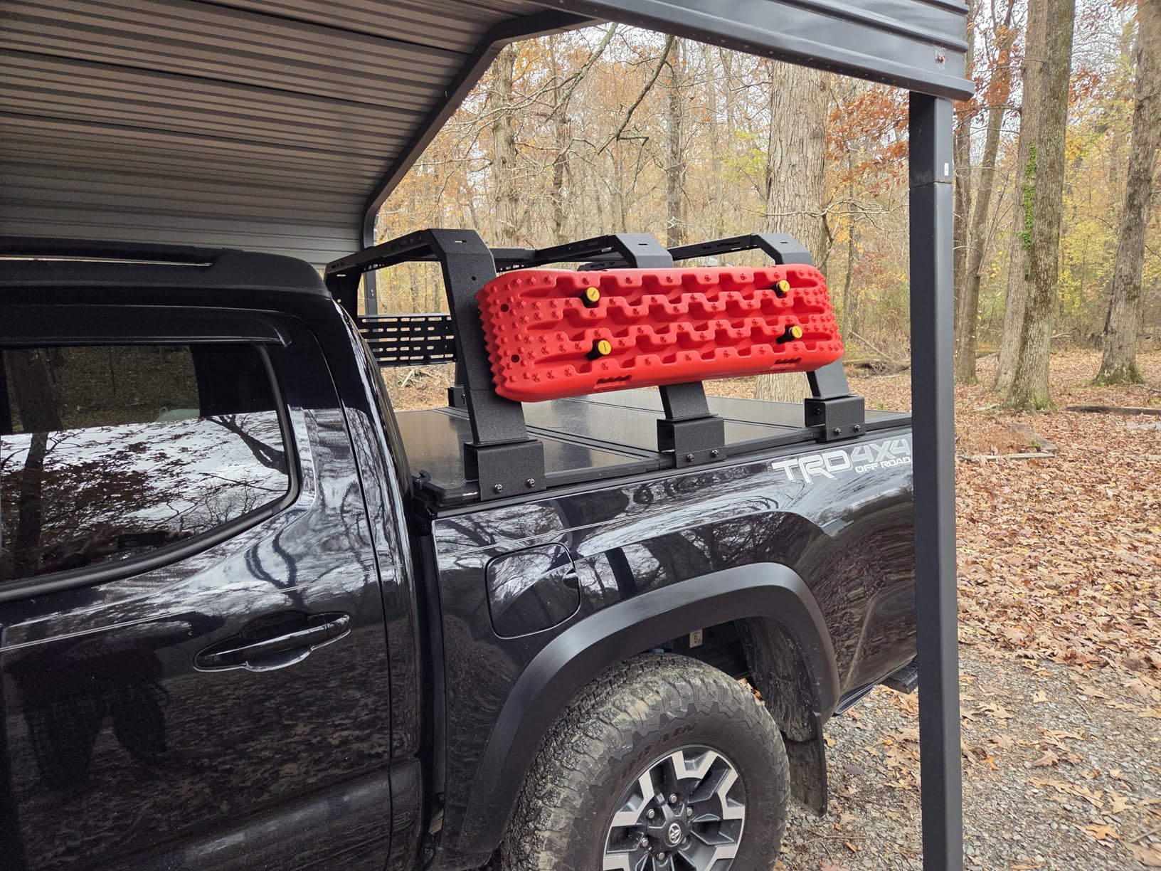 Donext Recovery Traction Boards, Offroad Tracks Board, Traction Tire Ladder, 4WD Traction Mats for Sand, Mud & Snow, Snow Chains(41in-Red) customer photo 1