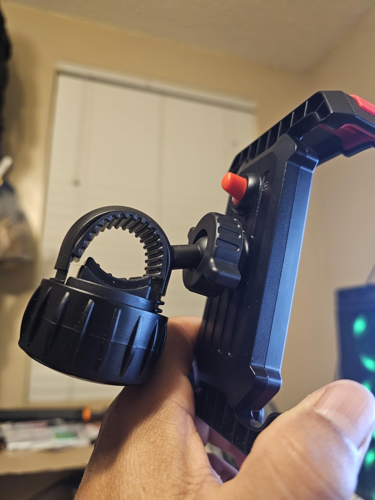 Pnitri 2025 New Upgraded Bike Phone Holder Handlebar - 1S Quick Install, Motorcycle Phone Mount, Bicycle Phone Holder fit Large Phone Case for iPhone Samsung, Dirt Scooter Mini Bike Accessories customer photo 1