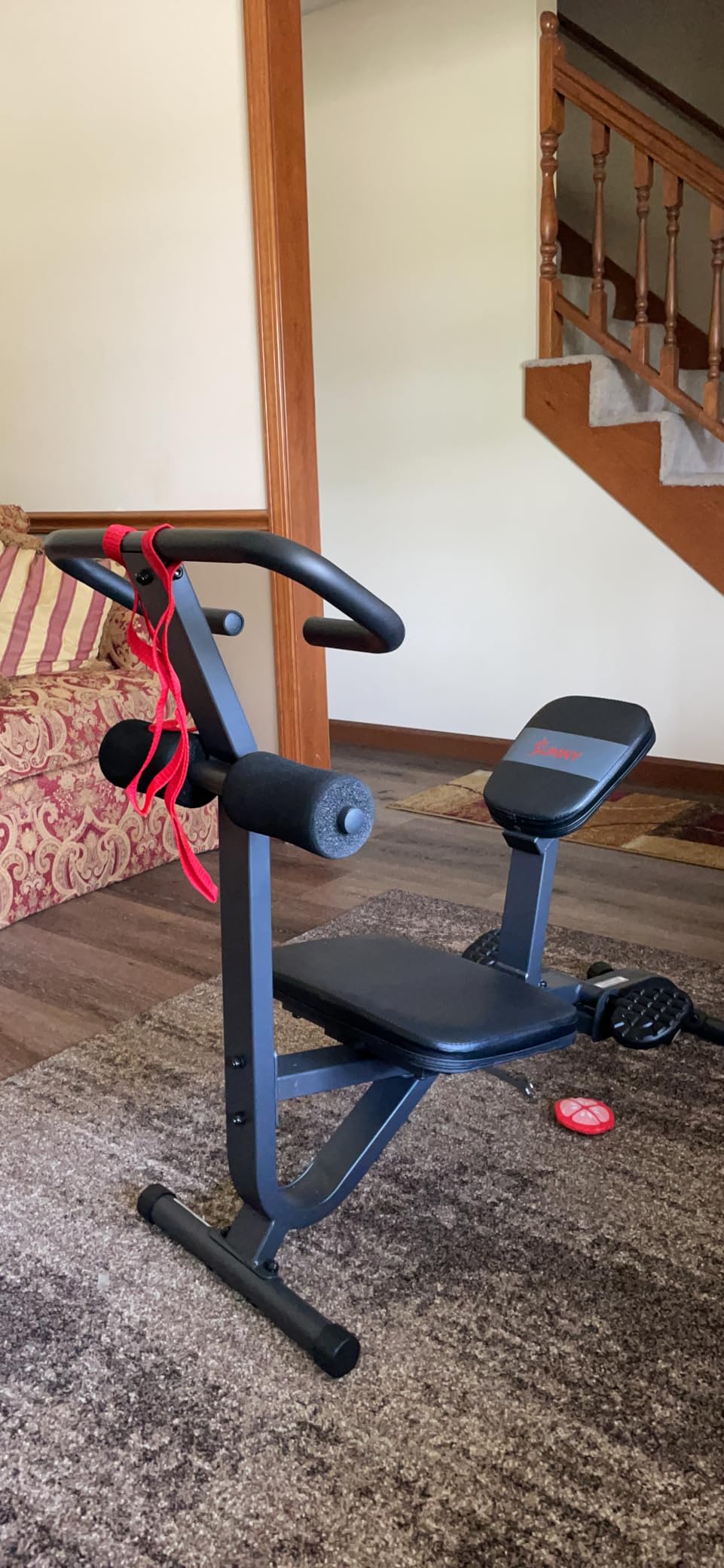 Sunny Health & Fitness Full Body Traction & Stretch Machine for Lumbar Stretching, Flexibility Training, Mobility Support, and Optional Decompression Bench/Table customer photo 1