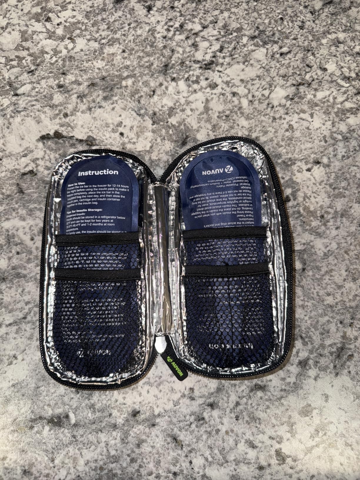 AUVON Insulin Cooler Travel Case with 2 x 90g TSA Approved Ice Packs, Diabetic Medication Insulated Cooling Bag for Insulin Pens and Diabetic Supplies Storage, Compact for Daily Life and Trips customer photo 1