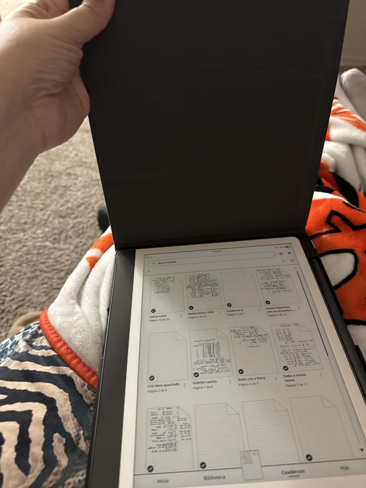 CoBak Stand Case for Kindle Scribe - Premium Folio Leather Cover with Pen Holder, Auto Sleep/Wake - Compatible with 10.2 Inch Kindle Scribe (2022/2024 Release) customer photo 2