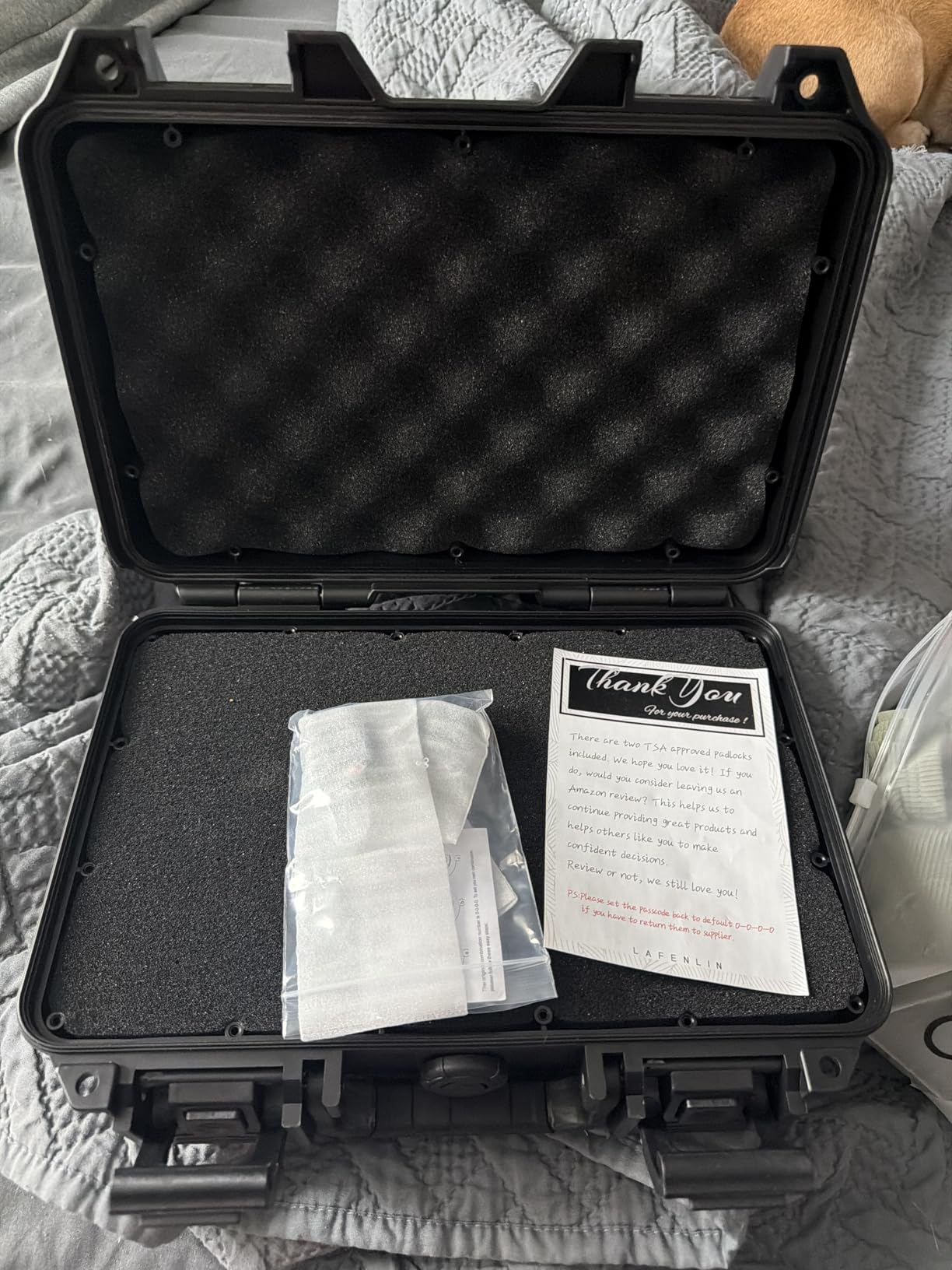 Handgun Case Lockable-Firearm Travel Pistol Case with 2 TSA Locks Included, Pistol Carrying Case Hard Shell, Waterproof Hard Gun Case for Pistol 12.6 x 9.41 x 4.42 Inches, Gun Storage Case with Foam customer photo 1