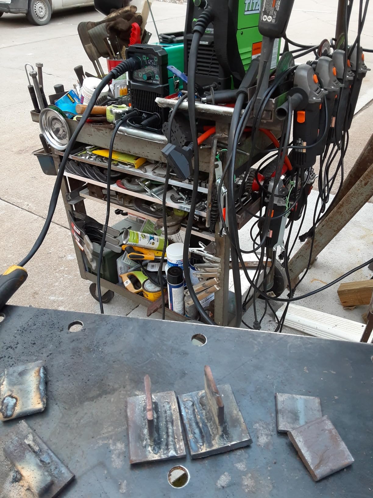 bestarc 145Amp MIG Welder, 110V 220V Flux Core MIG/Lift TIG/Stick 4 in 1 Welder Machine, Large LED Display Welding Machine, IGBT Inverter bestarc Welder MIG145 Soild Gasless Synergy MIG Welder customer photo 1