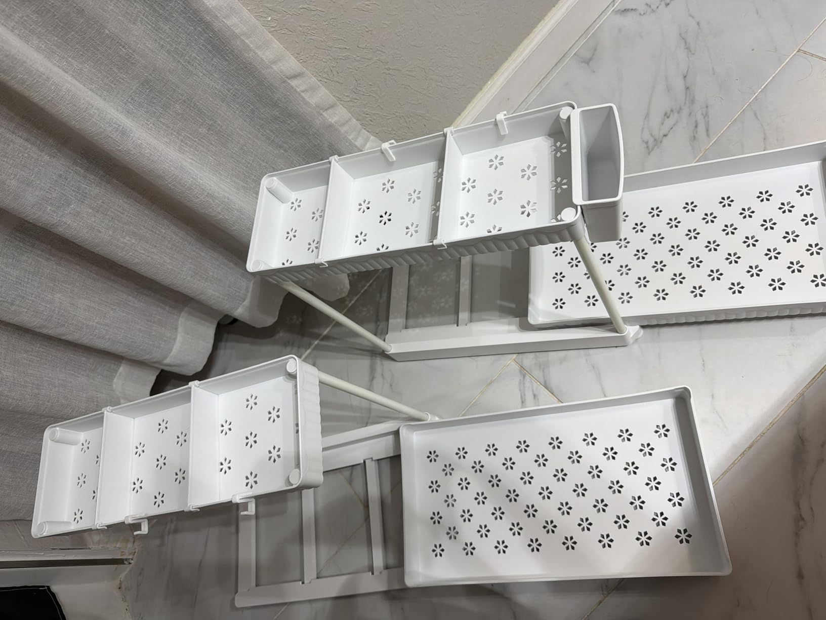 3 Pack Multi-Purpose Under Sink Organizers and Storage, 2026 L-Shaped Pull Out Cabinet Organizer for Bathroom & Kitchen, Under Cabinet Organizer with Hooks Hanging Cup, Black customer photo 1