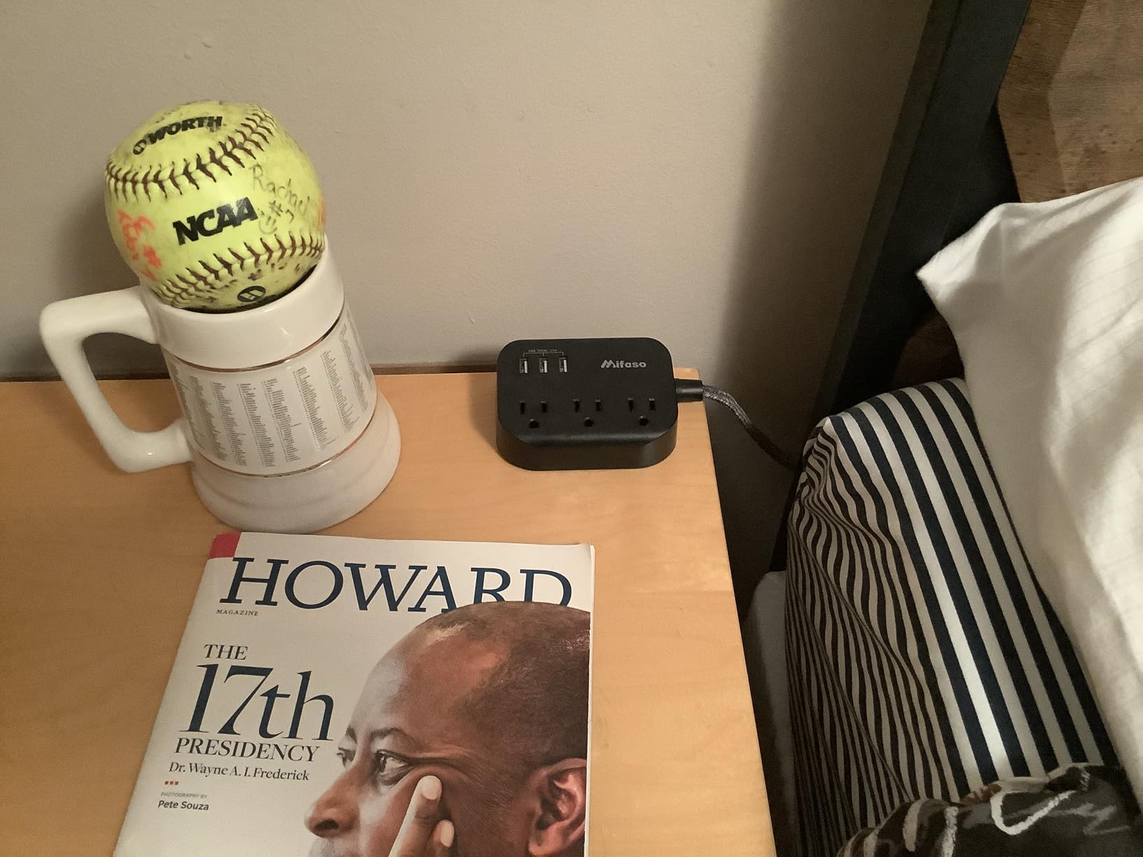 Cruise Ship Essentials - Mifaso Power Strip with USB Ports, 5Ft Flat Extension Cord with Multiple Outlets, USB Charging Station with Non Surge Protector for Cruise Ship, Travel, Dorm Room Essentials customer photo 1