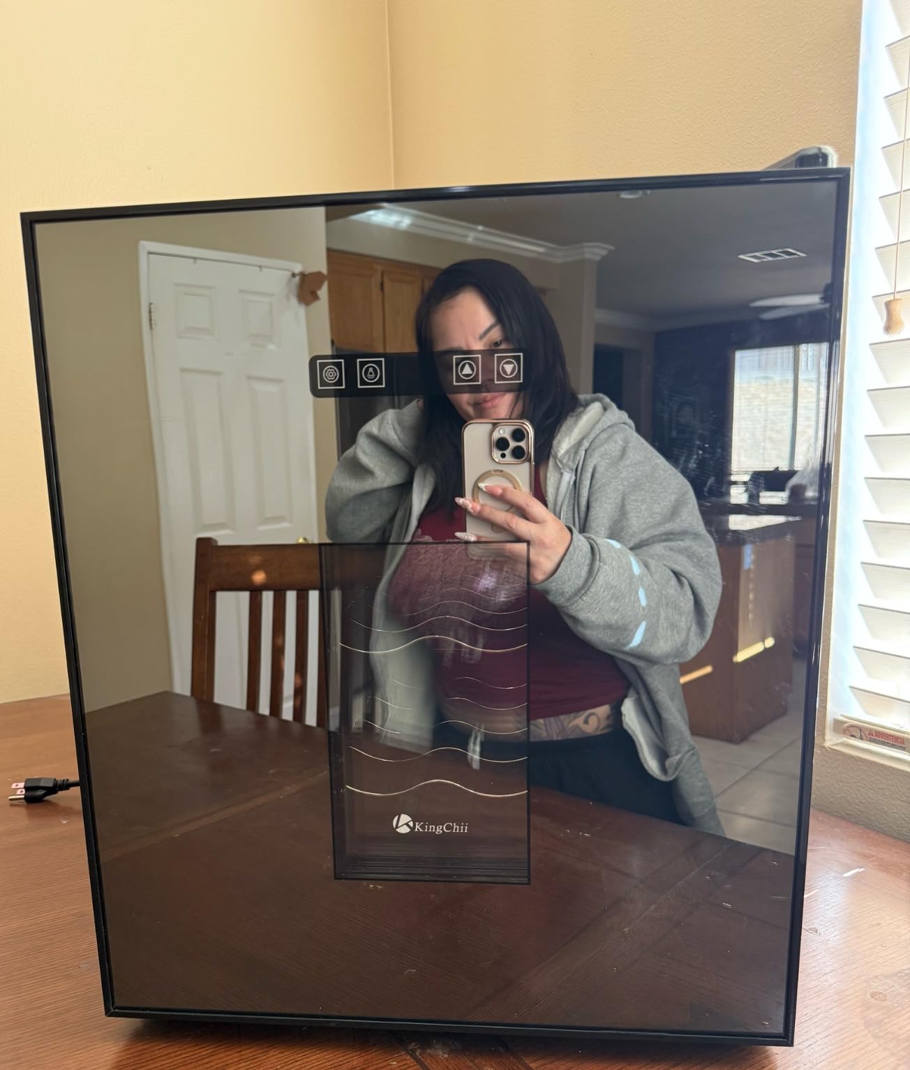 KingChii 18 Bottle Wine Cooler, Freestanding Wine Fridge with Glass Door, Adjustable Shelves & Digital Temperature Display Wine Refrigerator for Red, White, Champagne - Perfect for Home, Kitchen, Bar customer photo 1