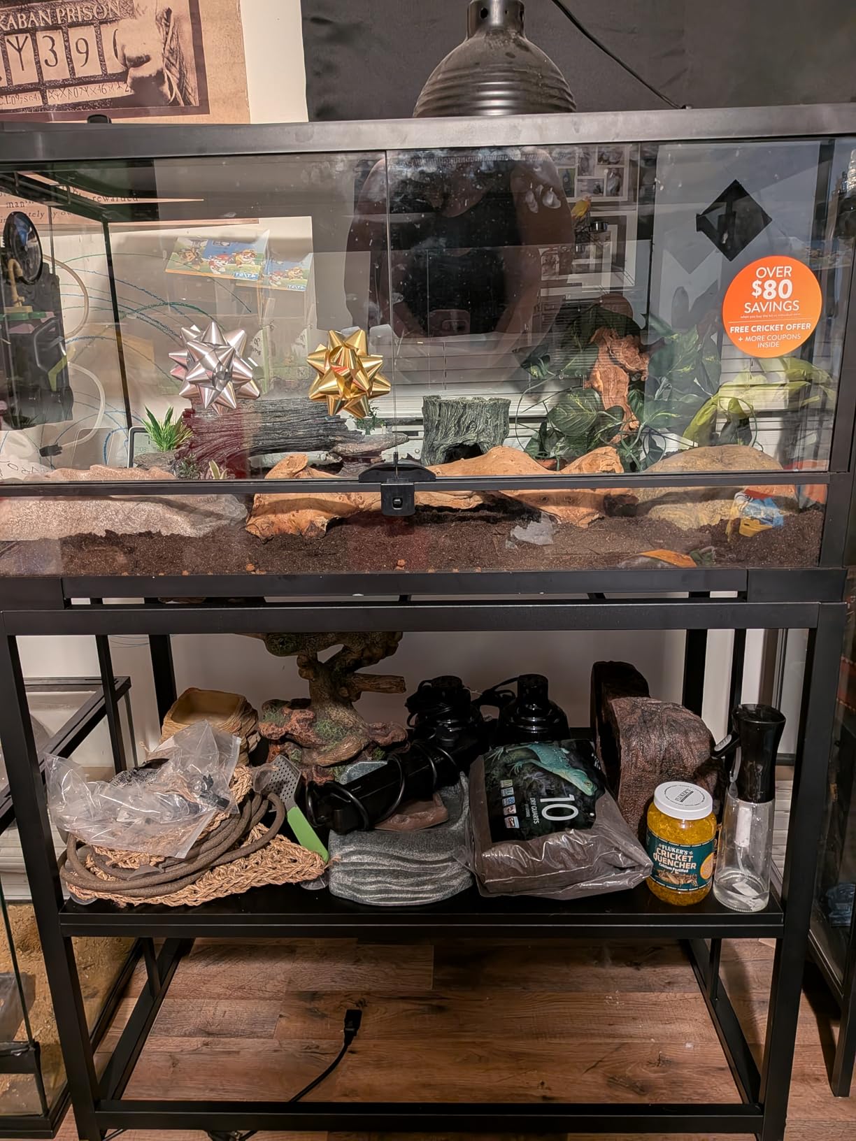 Urban Deco 40 Gallon Fish Tank Stand 660LBS Capacity For Aquarium Stand Metal Fish Tank Stand, Dual-Layer Design Terrarium Stand customer photo 1