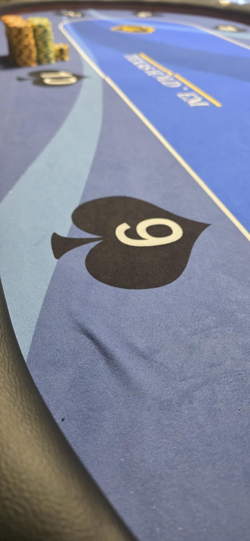 10 Player Foldable Poker Table, 91'' Extra Large Premium Texas Blackjack Holden Poker Table with Cup Holders, Folding Casino Leisure Poker Tables with Padded Rails, Stylish Red Design customer photo 1