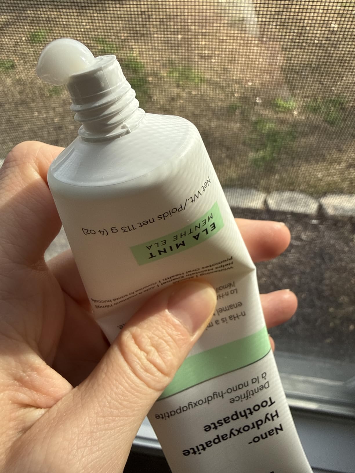 Mouthology 10% Nano Hydroxyapatite Toothpaste (Fluoride Free), Whitening*, Rod Shaped nHa, Xylitol Toothpaste for Adults, Enamel Care*, Sensitive Teeth*, SLS Free, Mint 4oz (USA Made) customer photo 1