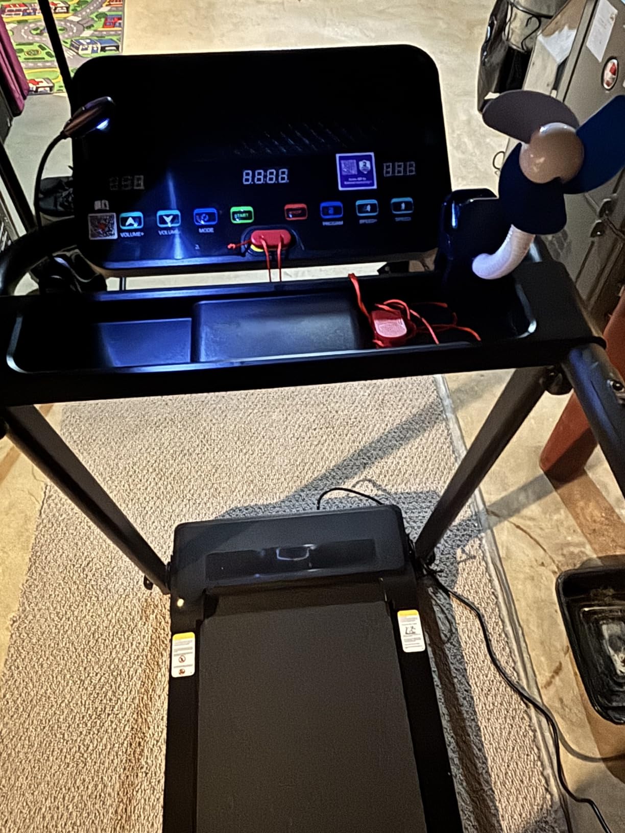 Treadmills for Home with 15% Incline & Led Screen, 7-Layer Shock-Absorbing Foldable Treadmill with Handle Bar Up to 400lbs Capacity, 3.0HP Quiet Walking Pad Treadmill 0.6-7.5MPH customer photo 2