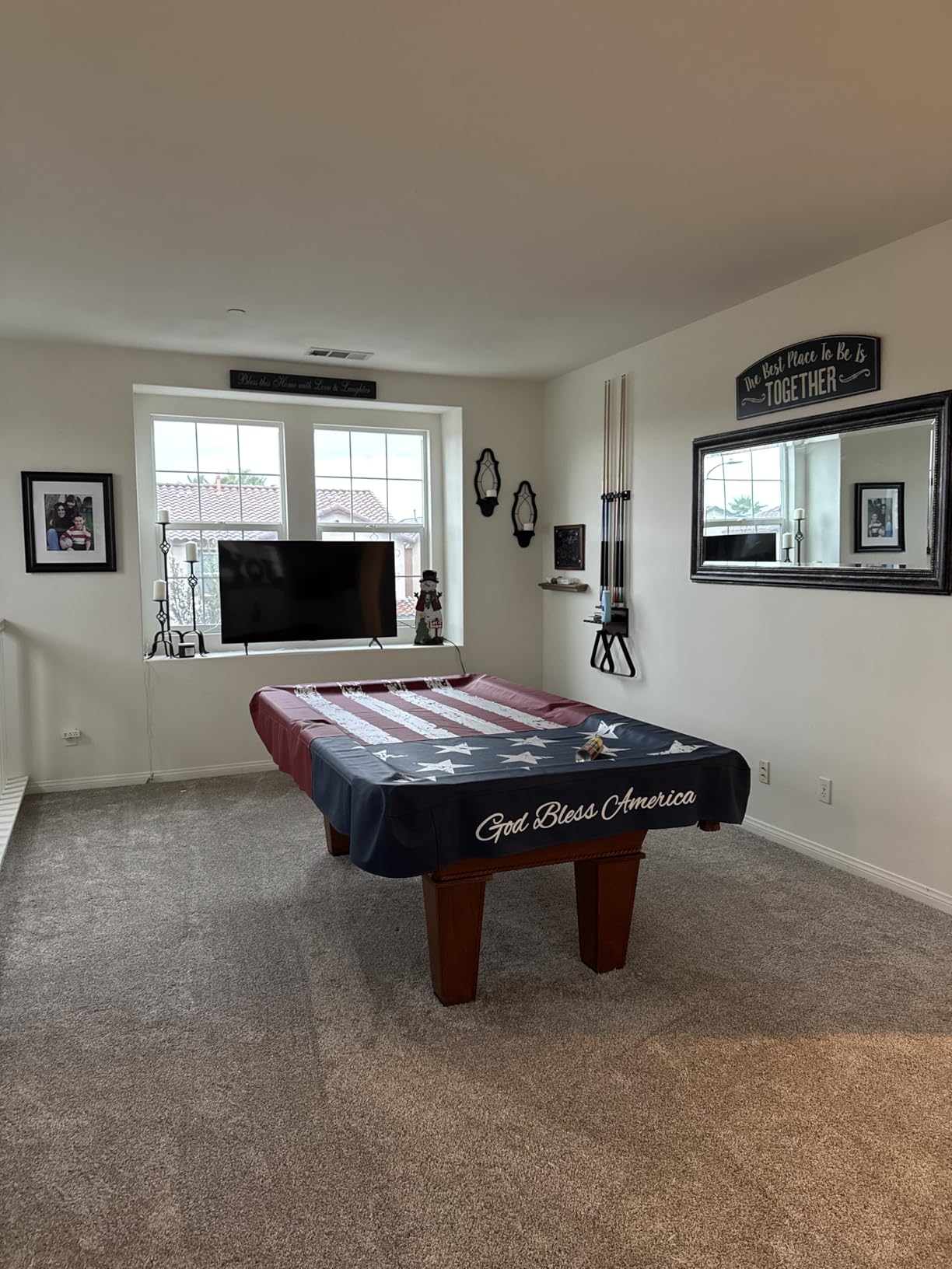 Wall Mount Pool Stick Holder - Billiards Pool Cue Rack Hardwood Pool Cue Set Holder for 8 Cues Sticks Storage Pool Table Accessories Equipment Organizer customer photo 2