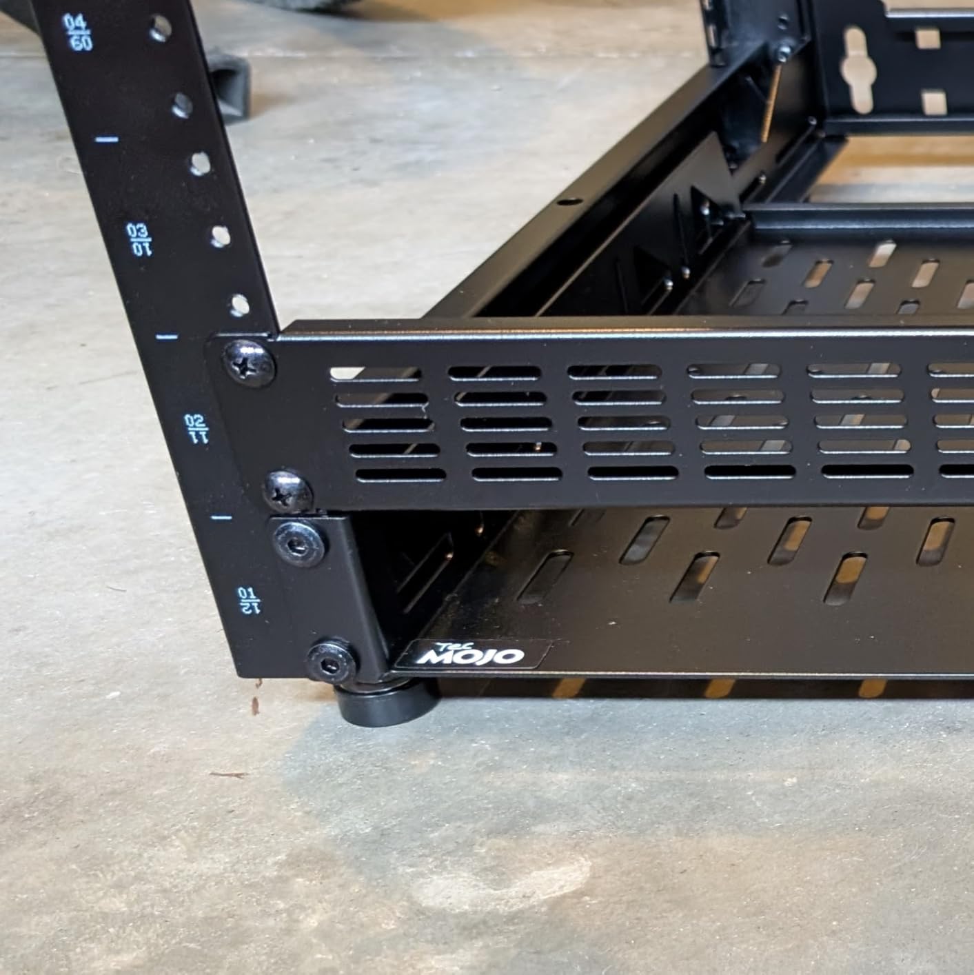 Tecmojo 12U Open Frame Network Rack for IT & AV Gear, AV Rack Floor Standing or Wall Mounted, with 2 PCS 1U Rack Shelves & Mounting Hardware, Network Rack for 19