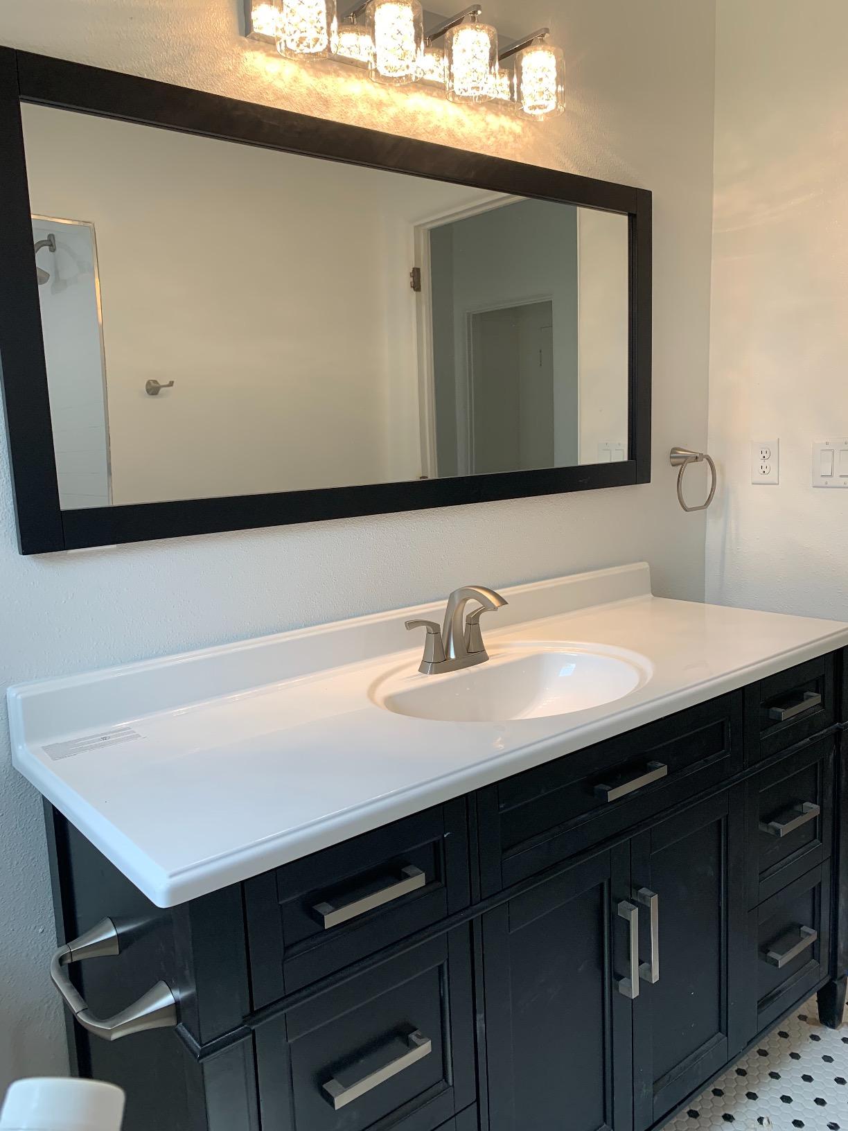 Vanity Art 72 inch Double Sink Bathroom Vanity, Modern Wood Bath Vanity with Carrara Marble Top, Vanity Cabinet with Doors, Removable Shelf, Solid Wood Frame, Tan, VA7072DE customer photo 2