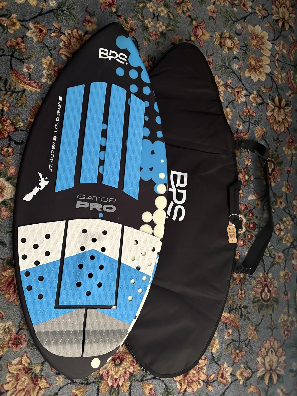BPS New Zealand 'Gator PRO' High Performance Fiberglass Skimboard with Optional Padded Carry Bag Made from Recycled Plastics with Custom Traction Pads customer photo 2