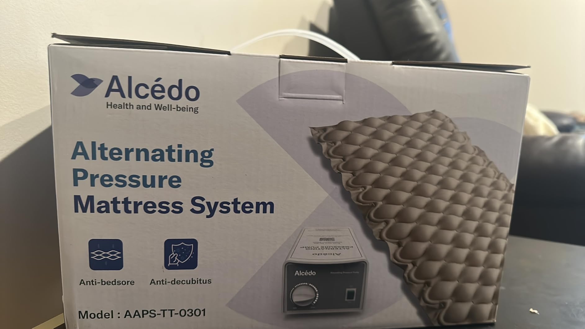 Alcedo Alternating Air Pressure Mattress Pad for Bed Sore and Ulcer Prevention, Hospital & Home Use Medical Mattress Topper for Bedridden Patient, Adjustable Ultra Quiet Pump and Waterproof Cushion customer photo 1