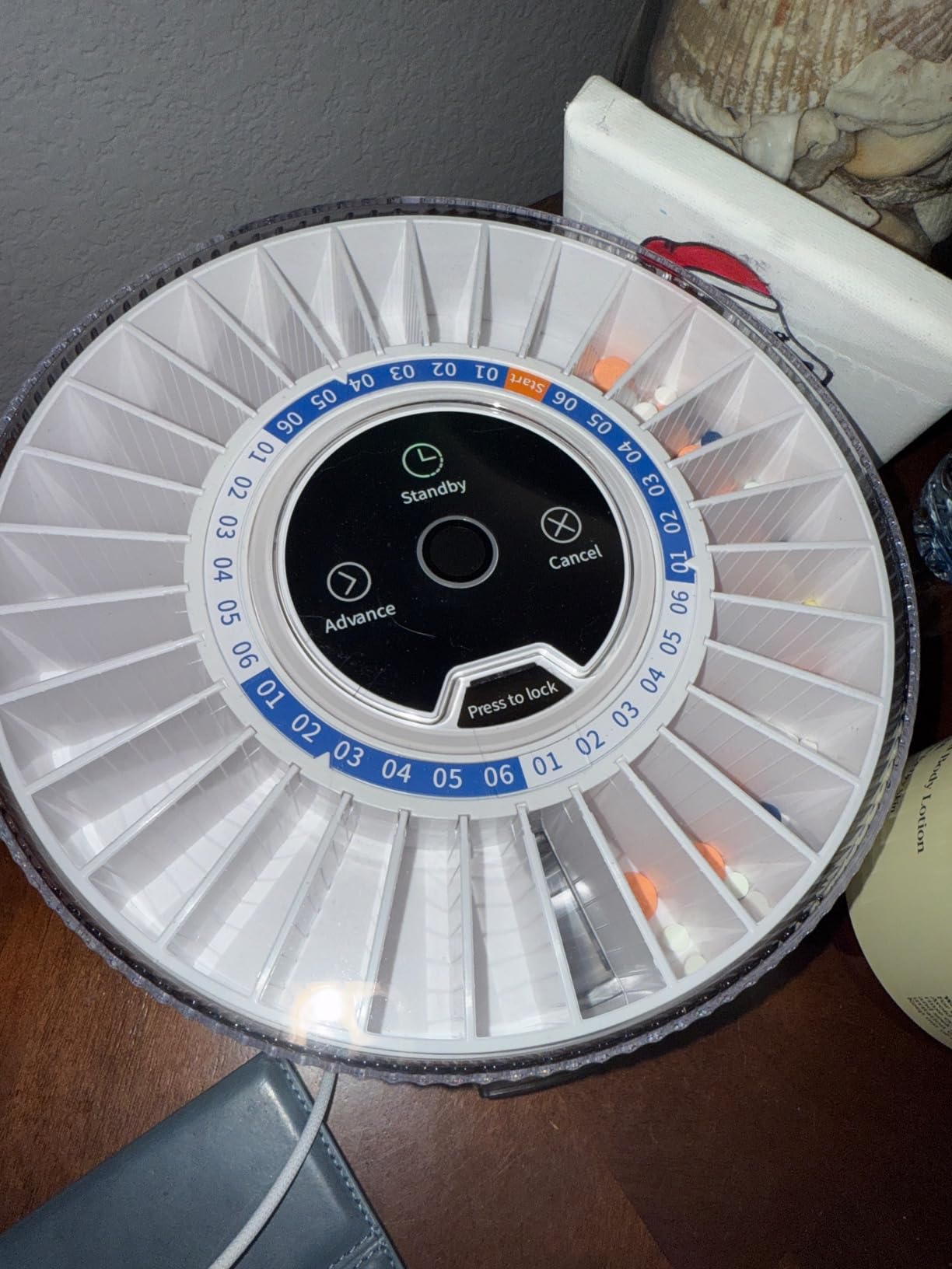 Zoksi Premium 31-Slot Automatic Pill Dispenser with Fingerprint & Key Lock, Smart Medication Organizer with Alarm & Light, Electronic Pill Organizer for Elderly & Forgetfulness customer photo 1