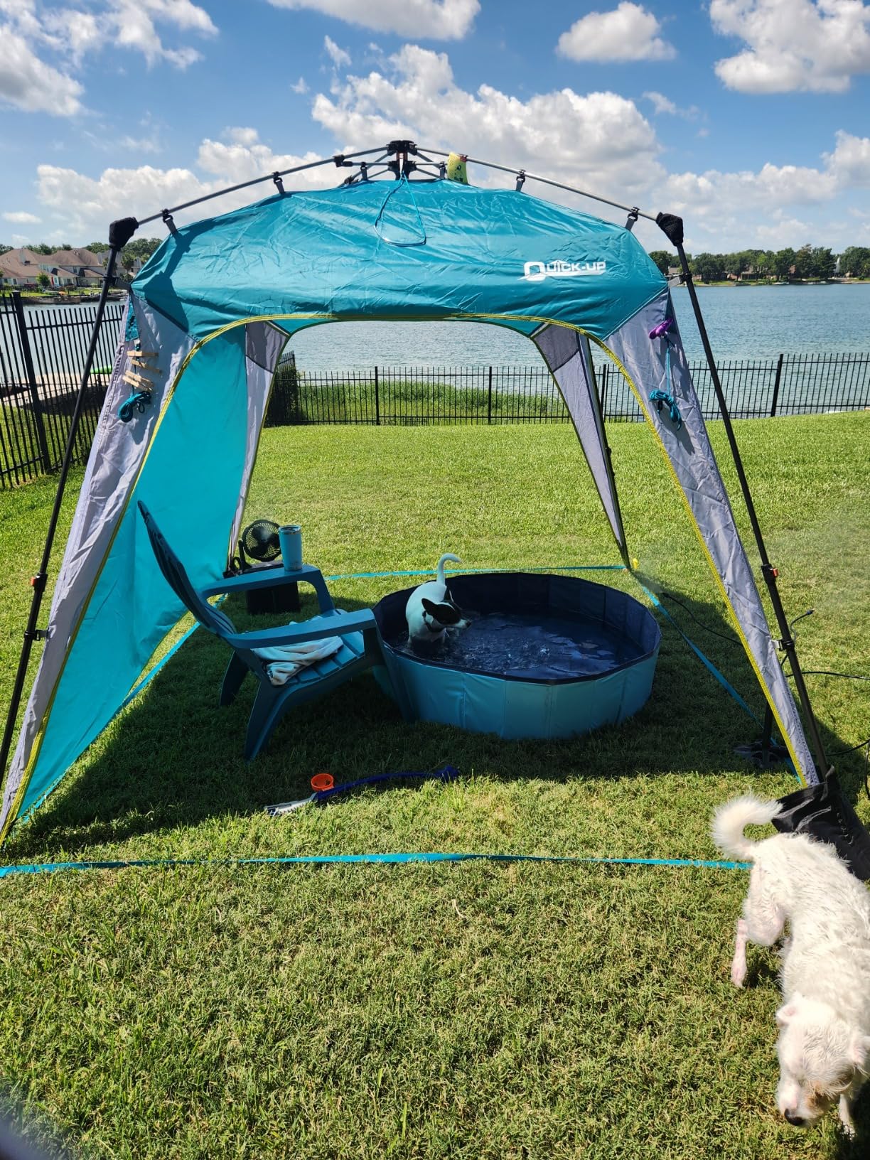 Ausic Portable Misting Fan - 9L Bucket, 10-inch Outdoor Fans for Patios/Camping/Beach/Golf etc., 20000mAh USB Rechargeable Battery Powered Floor Water Cooling Fan, 3 Strong Winds, 3 Spray Mister customer photo 1