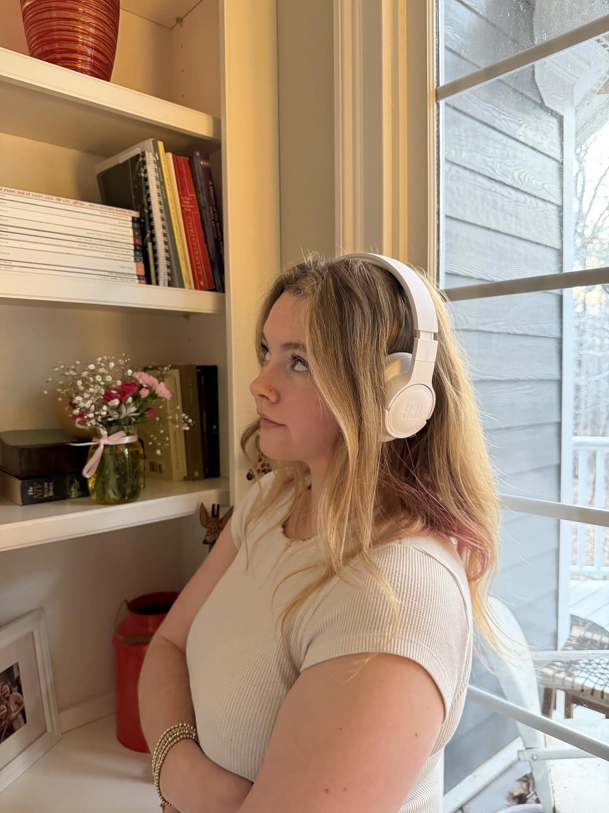 JBL Tune 770NC - Adaptive Noise Cancelling with Smart Ambient Wireless Over-Ear Headphones, Bluetooth 5.3, Up to 70H Battery Life with Speed Charge, Lightweight, Comfortable & Foldable Design (Blue) customer photo 2