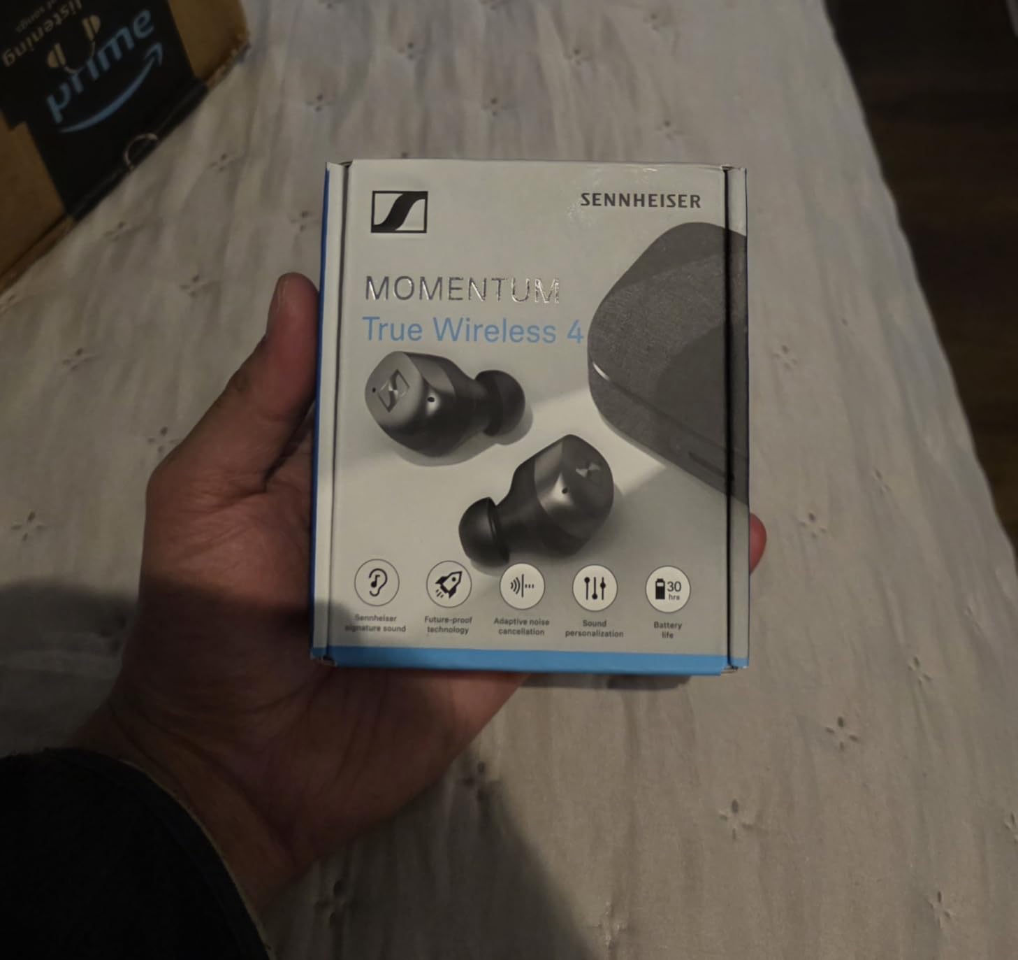 Sennheiser Momentum True Wireless 4 Smart Earbuds with Bluetooth 5.4, Crystal-Clear Sound, Comfortable Design, 30-Hour Battery Life, Adaptive ANC, LE Audio and Auracast - Black Graphite customer photo 1