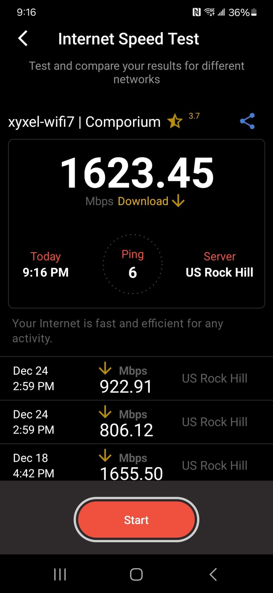Zyxel WiFi 7 BE11000 Access Point | 2X 2.5G Ethernet Ports | PoE+ | Triple Radio | Mesh | PTP Bridge | Cloud, App or Direct Management | USB C Power (Not Included) | TAA Compliant [NWA130BE] customer photo 1
