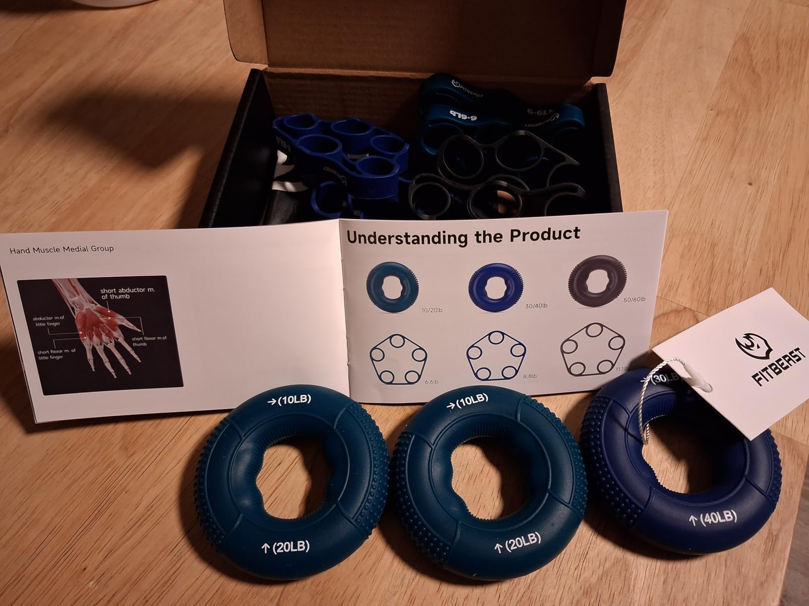 FitBeast Grip Strength Trainer, Finger Exerciser, Forearm Strengthener 9-Piece Kit, Hand Grip Strengthener Targeted Strength, Relief & Recovery customer photo 1