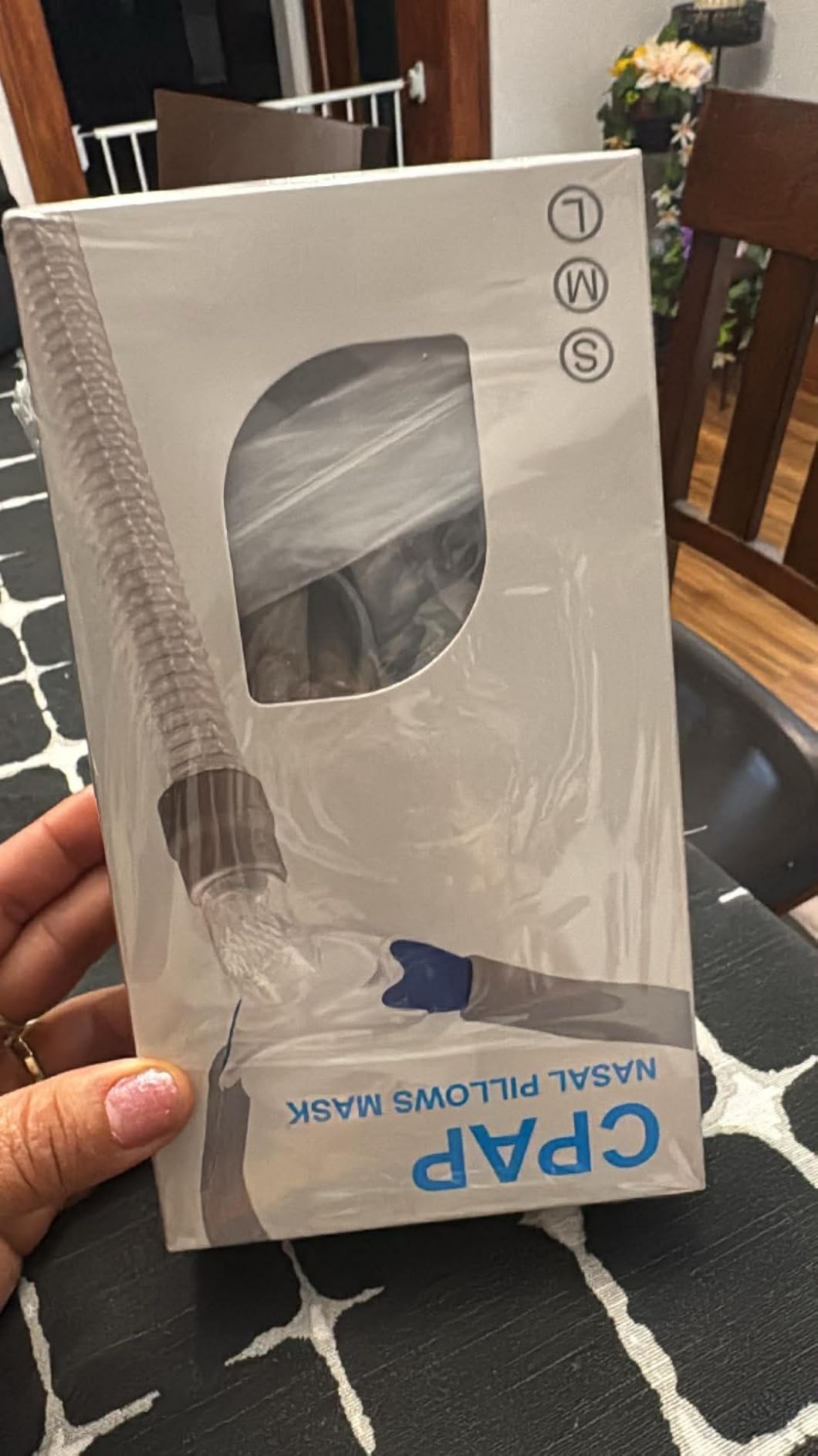 CPAP Masks - Nasal Pillow Mask, CPAP Nose Mask with Headgear, Reusable Sleep Apnea Mask, Includes Small, Medium, Large Cushions customer photo 2
