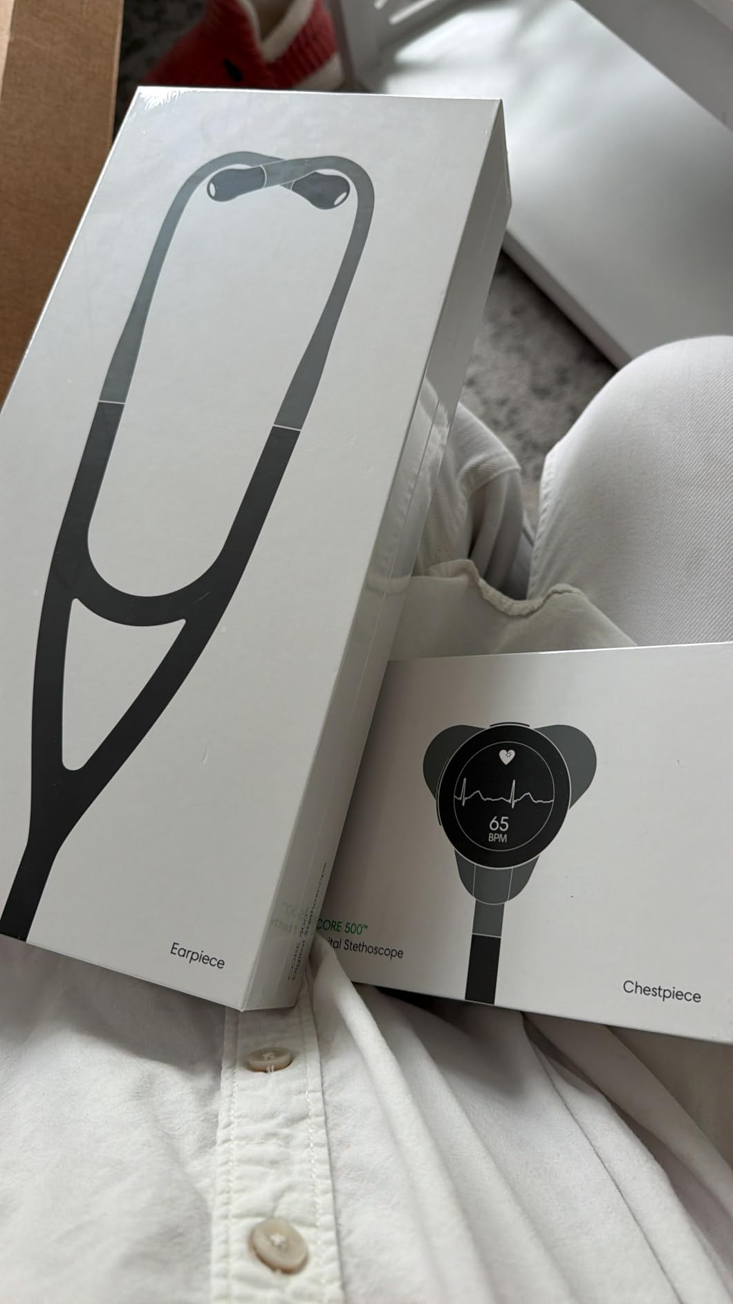 EKO CORE 500 Digital Stethoscope - 40x Amplification, Active Noise Cancellation, 3-Lead ECG, FDA-Cleared AI with EKO+, Full-Color Display, Reimbursement Eligible, Silver, COR501 customer photo 1