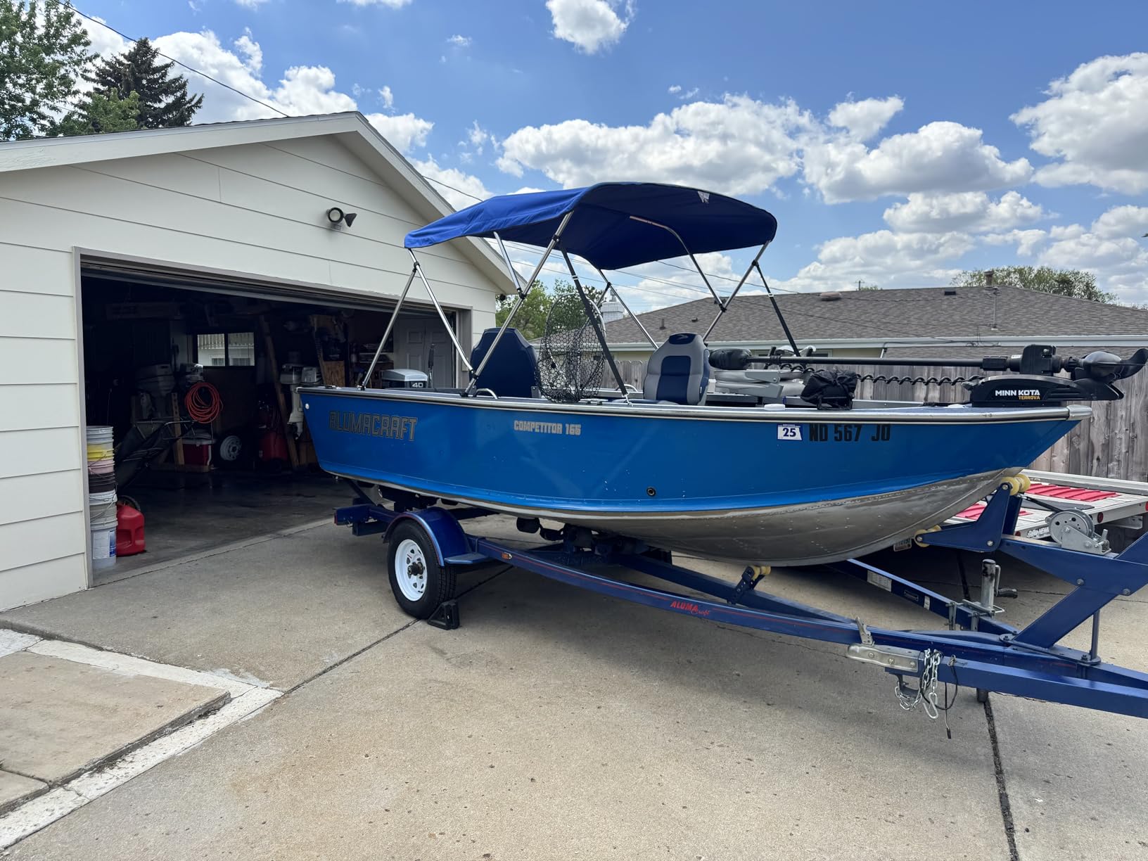 KEMIMOTO Bimini Top for Boat, Bimini Tops Cover 600D Marine Grade Canvas Boat Canopy with 6ft Length 54 in - 96 in Width 46 in Height, Includes Mounting Hardware, Straps Rear Support Poles customer photo 2
