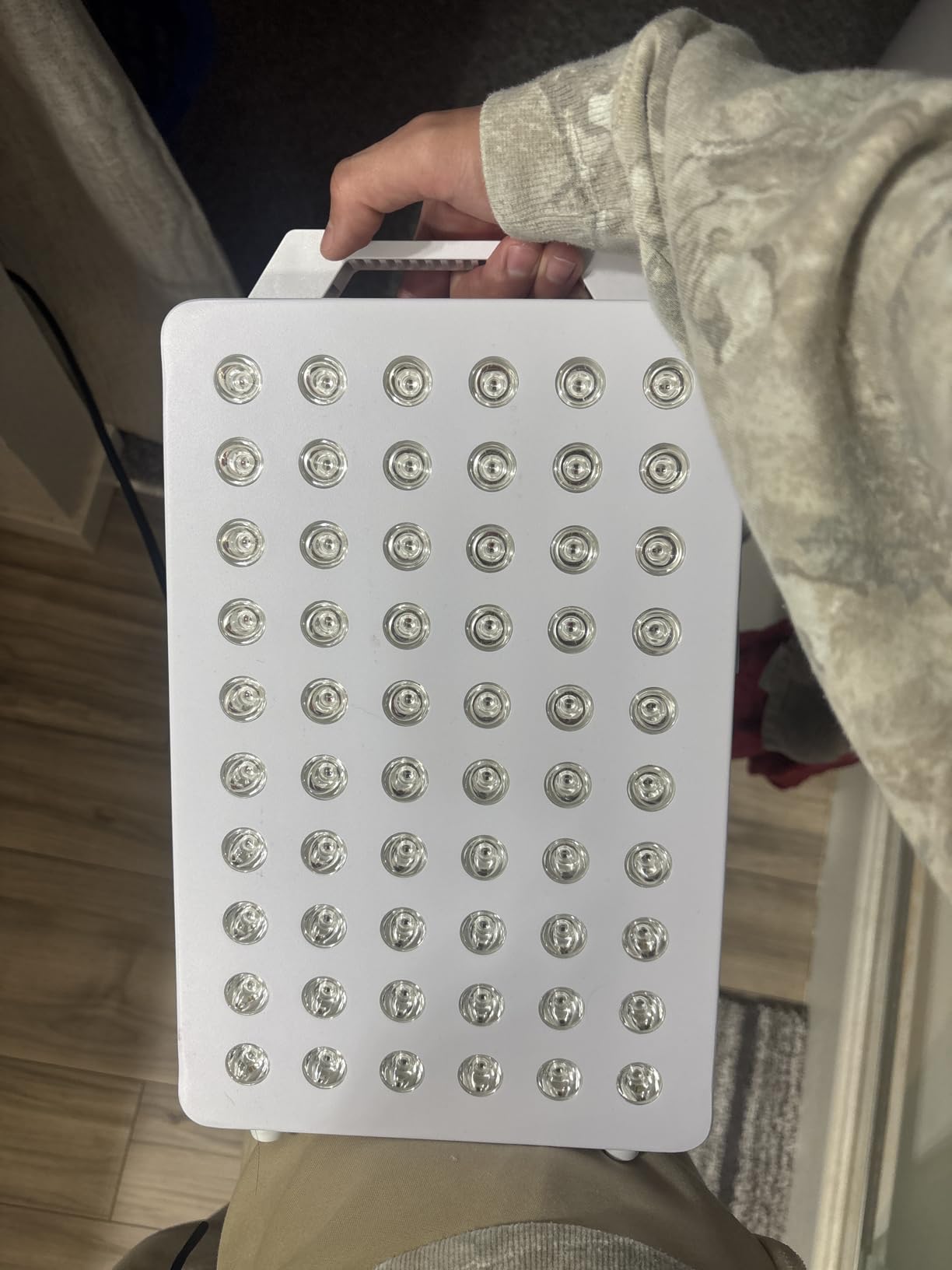 Red Light Therapy, 660nm 850nm 2-Wavelength Red Near Infrared Light Device with 60 Dual Chip Clinical Grade LEDs, Remote Control, Timer for Face, Body, Skin, Pain Relief, BO-300 (Black) customer photo 2