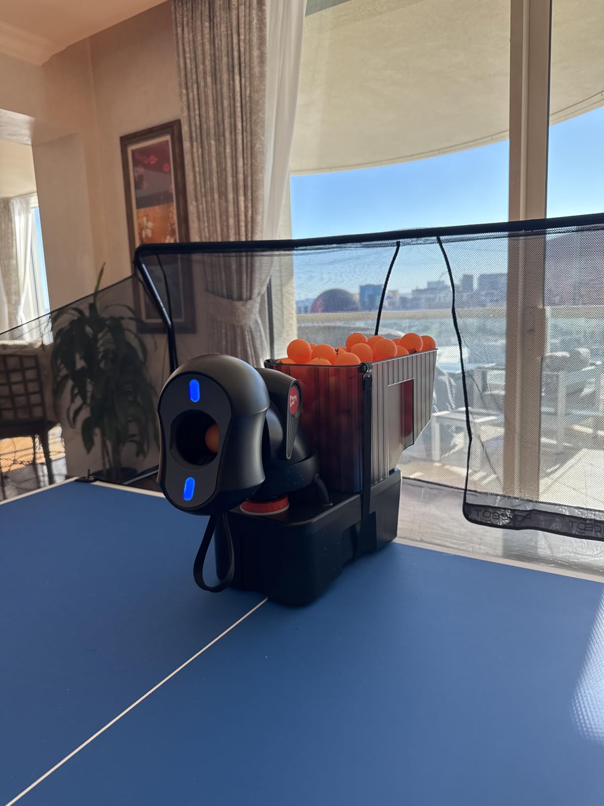 PONGBOT Table Tennis Robot: APP Control 264 Drills, Portable Ping Pong Machine with Spin/Speed Customization, 150-Ball Capacity for Solo Training & Coaching customer photo 1