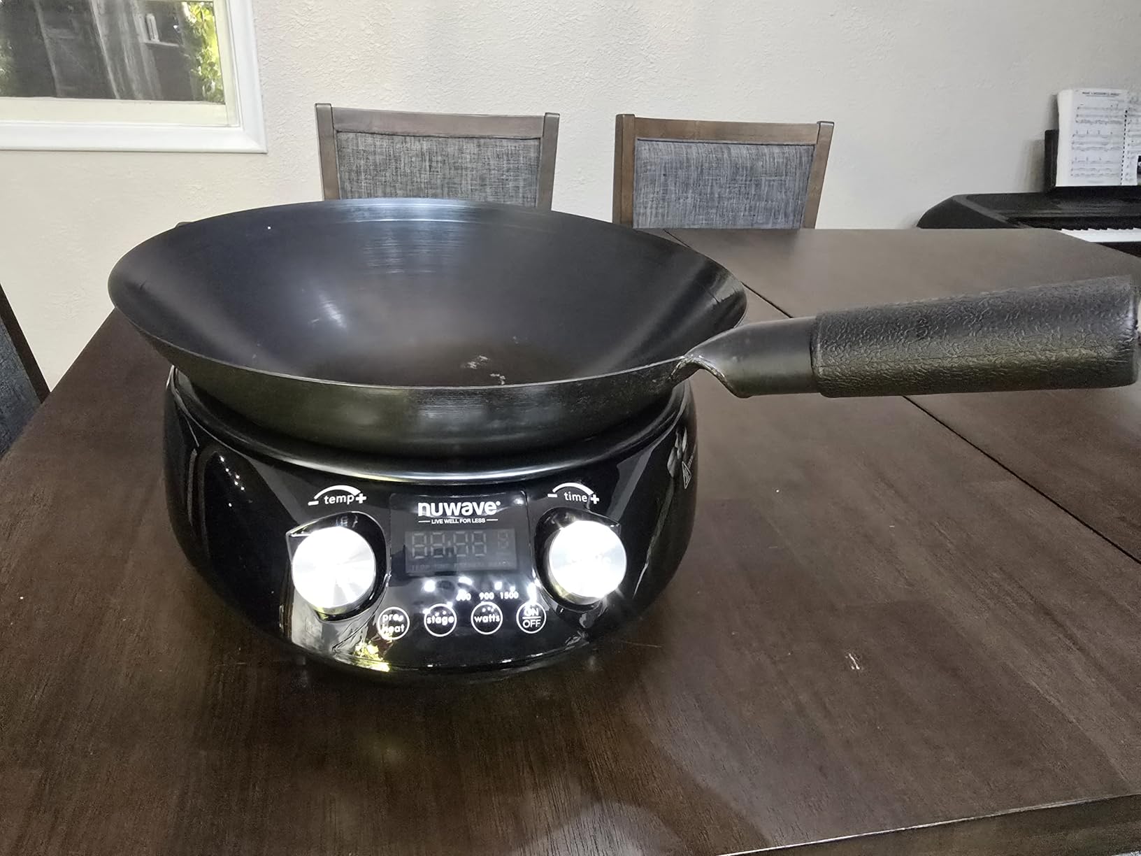 Nuwave Induction Wok, 3 Wattages 600, 900 & 1500, Precise Temp Controls from 100F to 575F in 5F, Infuse Complex Charred Aroma & Flavor, Authentic 14-inch Carbon Steel Wok Included, Wok Hei customer photo 2