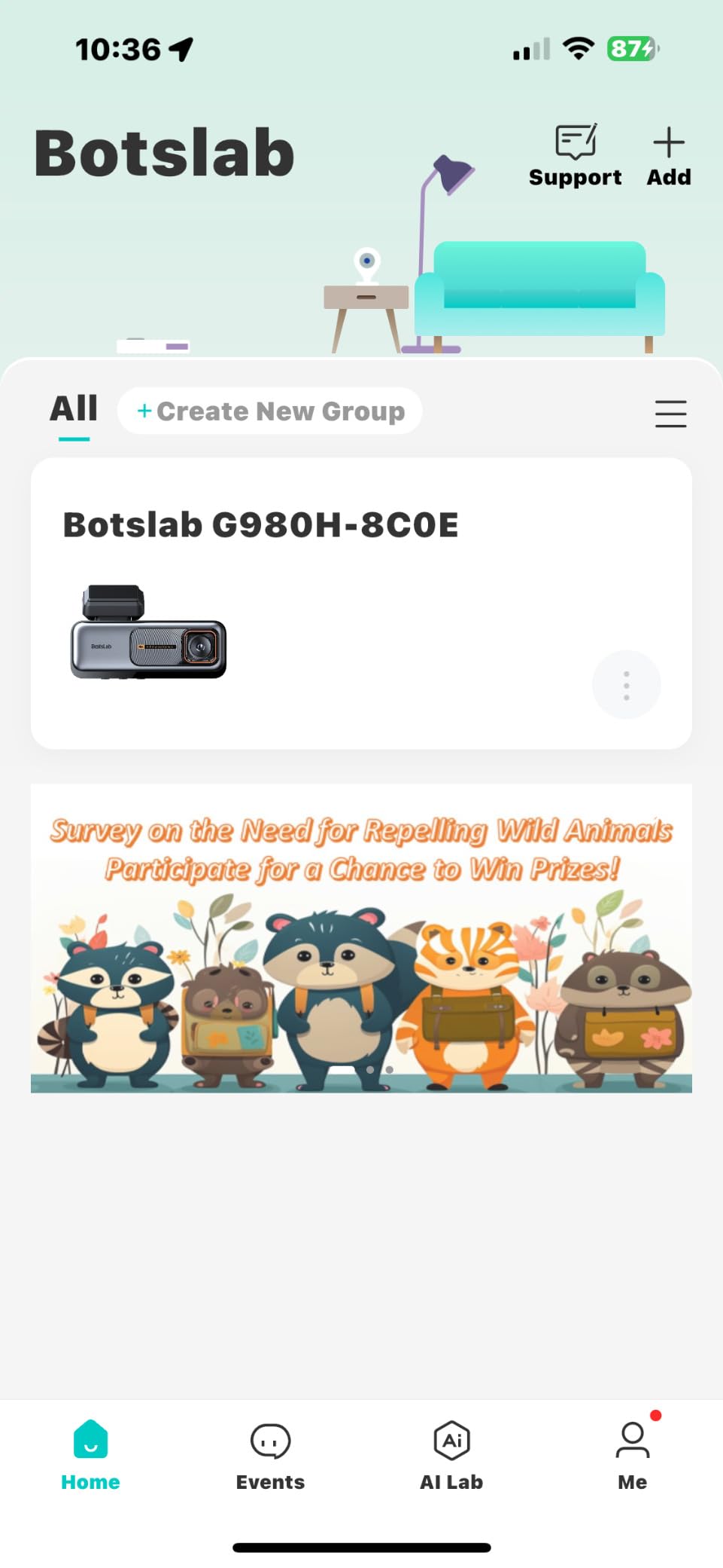 BOTSLAB 4K Dash Cam Front and Rear, 170° Ultra Wide 4K+2K Dashcam with ADAS, Night Vision, 24/7 Parking Mode, Sony STARVIS Sensor, WDR, Free 64GB SD Card, 5.8GHz WiFi, Built-in GPS, Loop Recording customer photo 2