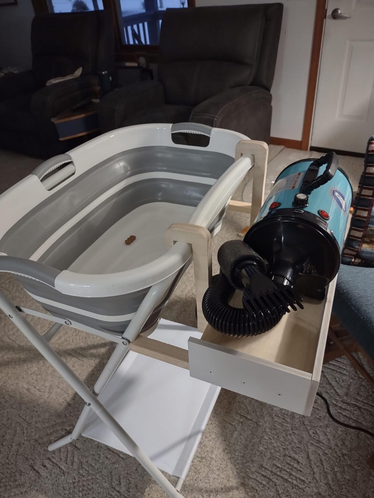 Dog Dryer,High Velocity Professional Dog Grooming Dryer,Adjustable Temperature and Speed with 4 Different Nozzles customer photo 2