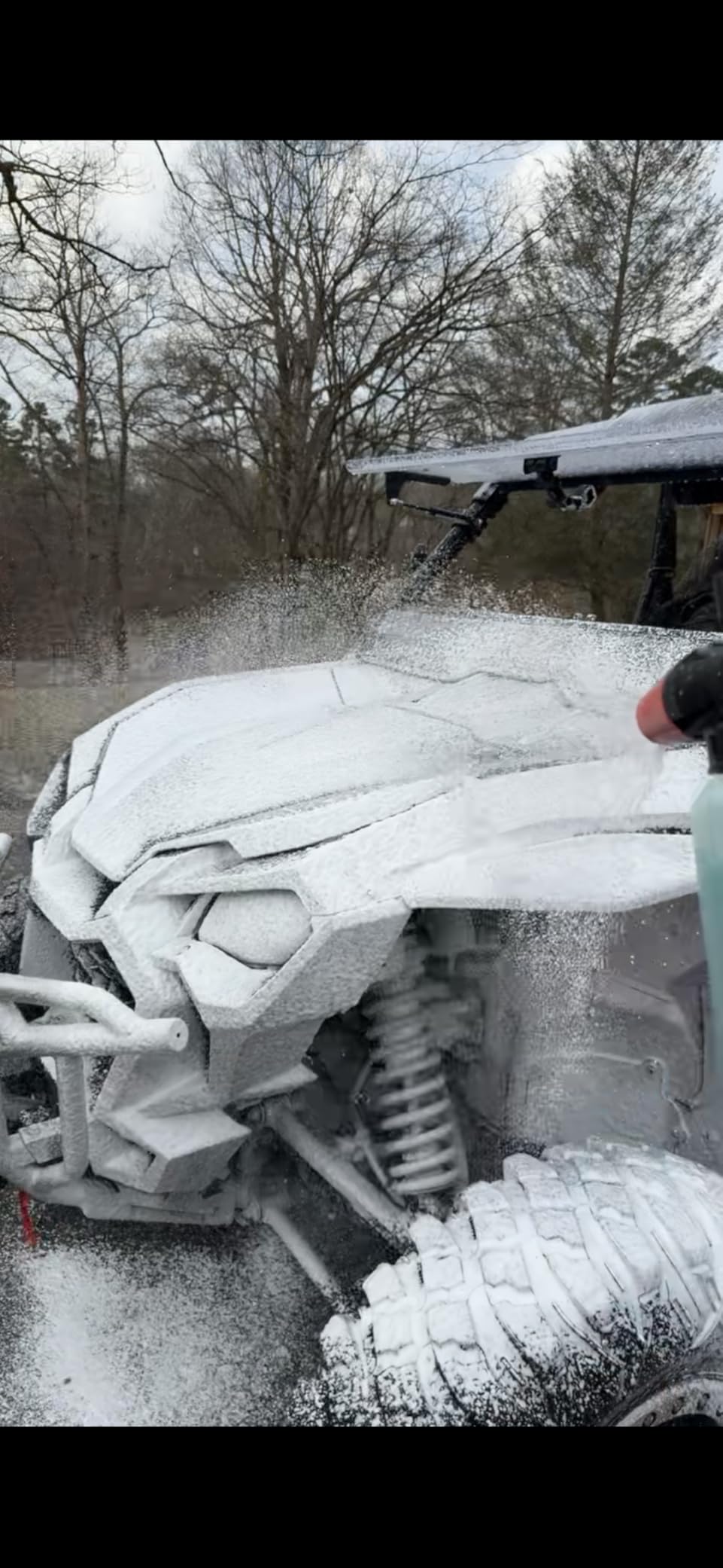 Sooprinse Foam Cannon Kit with Pressure Washer Short Gun, 1 L Snow Foam Lance with 1/4 Inch Quick Connector, Foam Blaster with Pressure Washer Gun,4000 PSI, Black customer photo 1