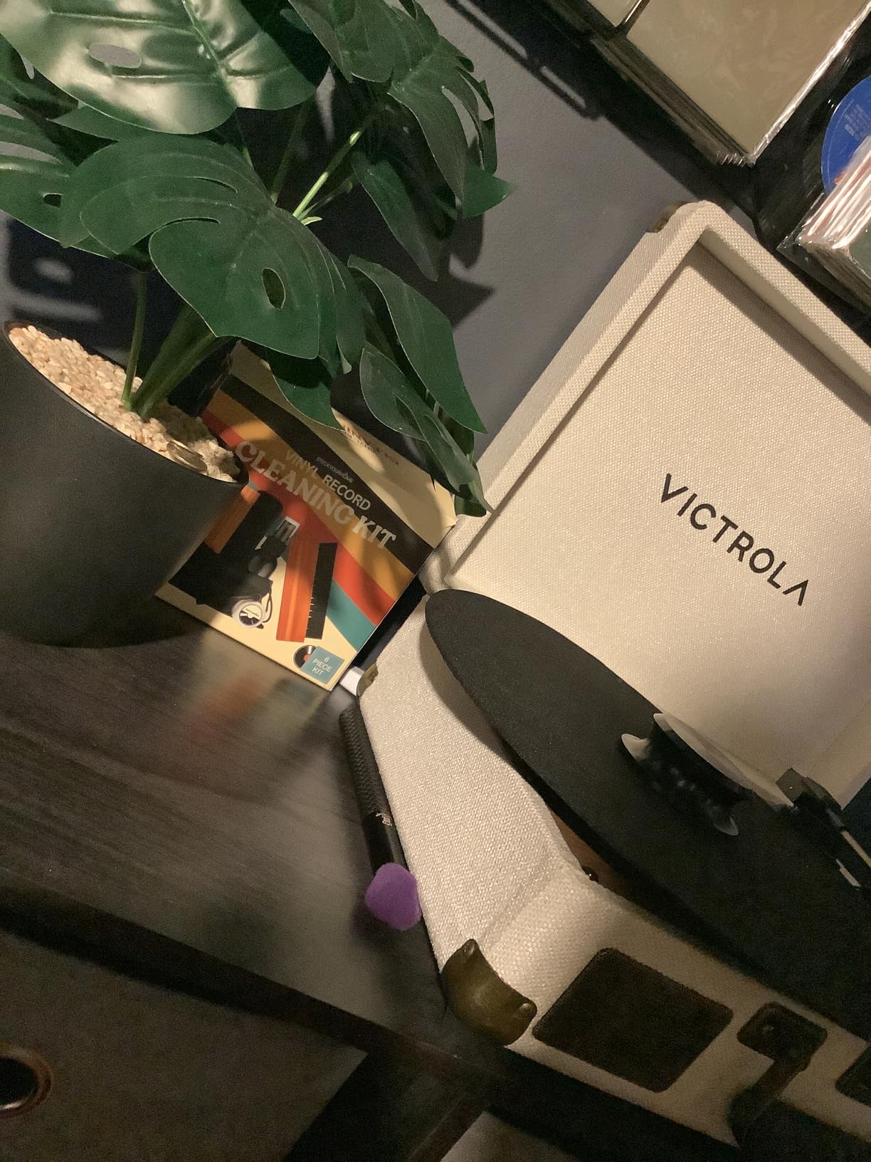 Stock Your Home Vinyl Record Cleaning Kit - 6-Piece Set with Vinyl Cleaner Spray, Anti-Static Velvet Brush, Needle Cleaning Gel & Brush, Drawstring Duster Bag customer photo 1