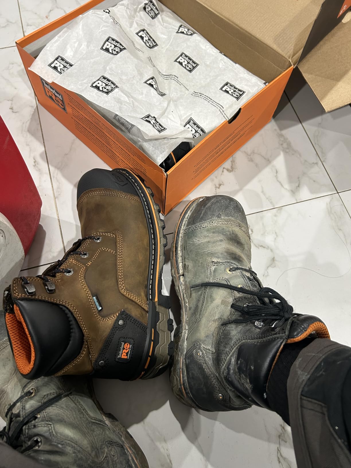 Timberland PRO Men's Boondock 6 Inch Composite Safety Toe Waterproof Industrial Work Boot customer photo 2